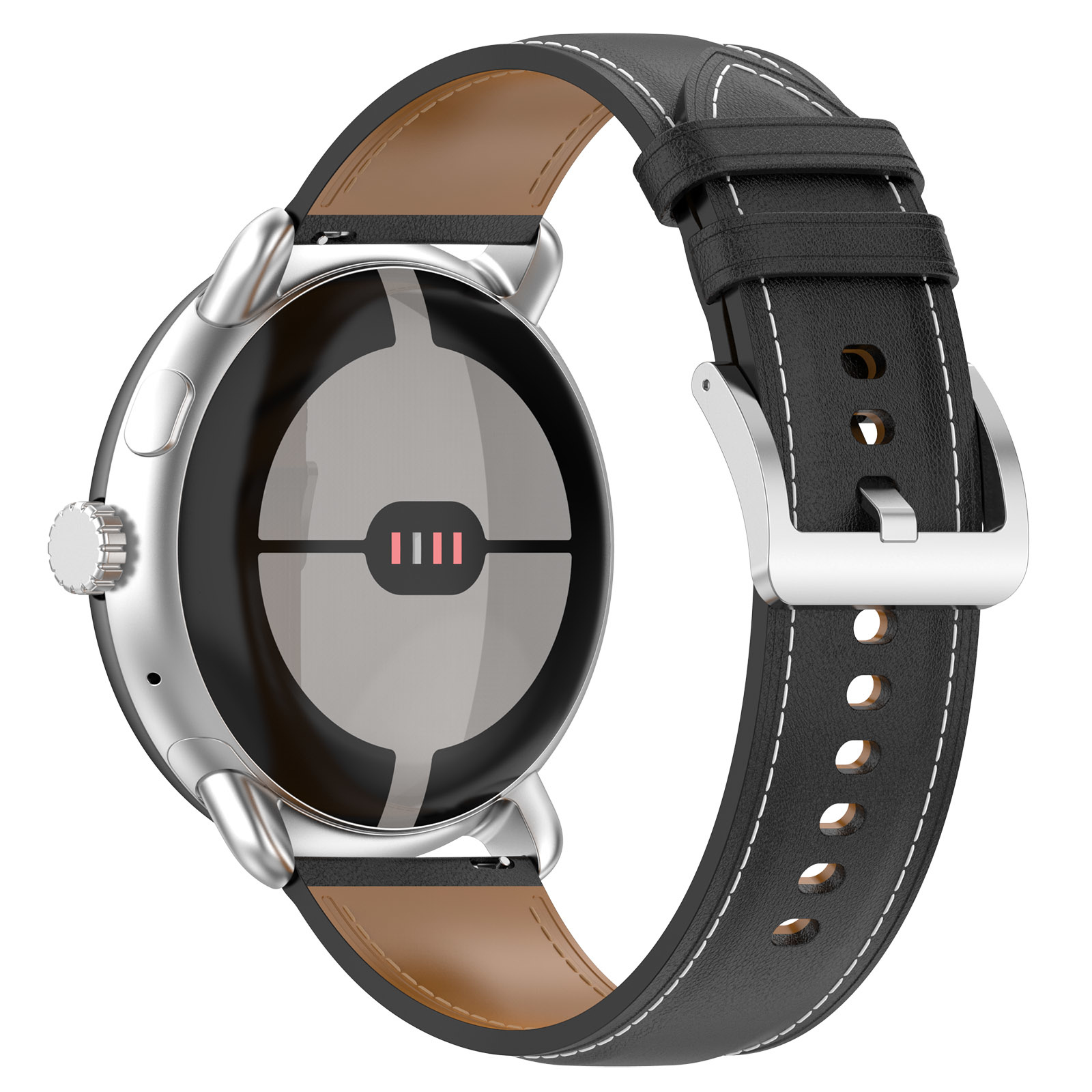 Google Pixel Watch leren band - zwart