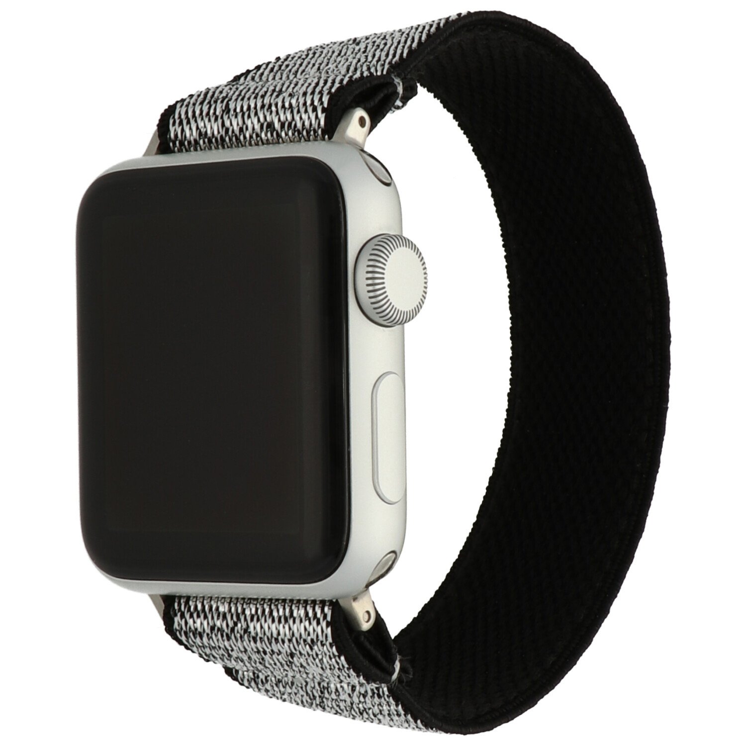 Apple Watch Nylon Geweven Band - Zilver - 42mm/44mm/45mm/49mm - ML