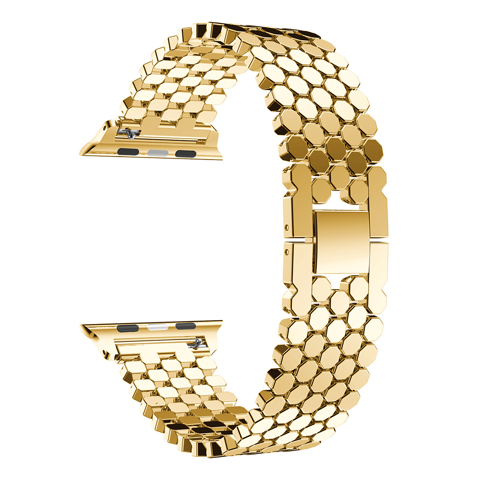 Apple Watch vis stalen schakel band - goud