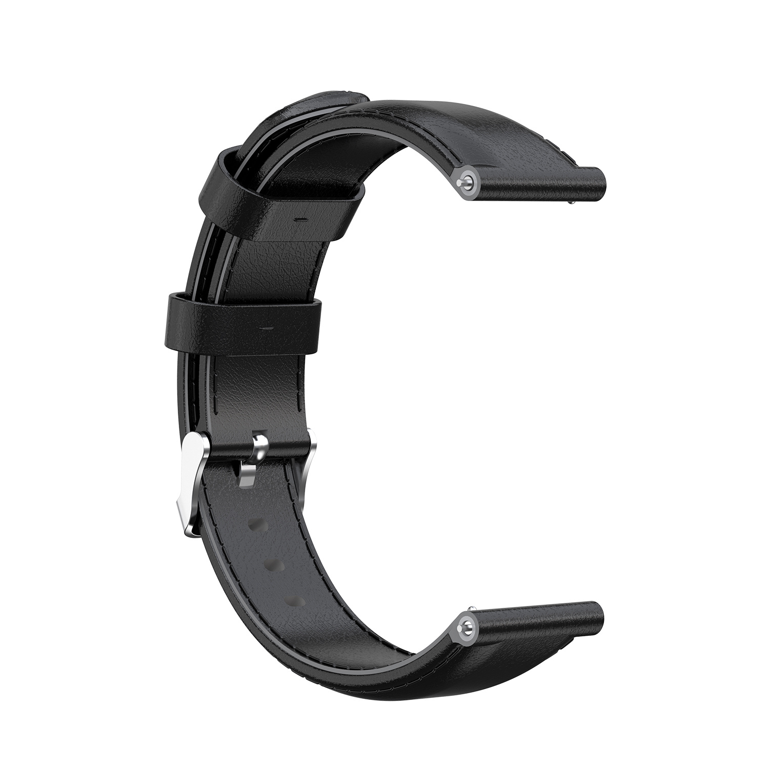 Garmin Vivoactive / Vivomove leren band - zwart
