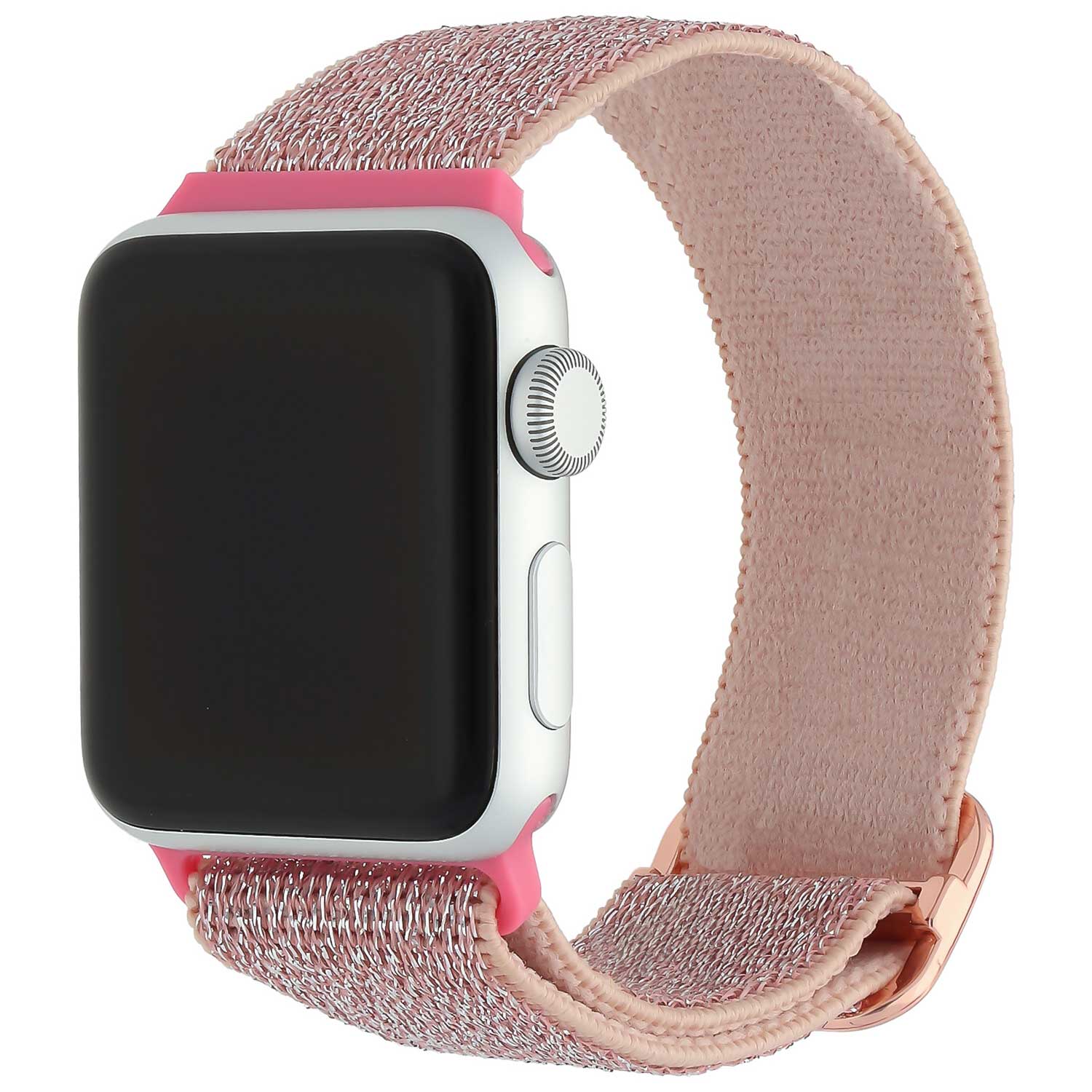 Apple-Watch-nylon-geweven-solo-band-glitter-lichtroze-7440850094041-123watches-hoofdfoto