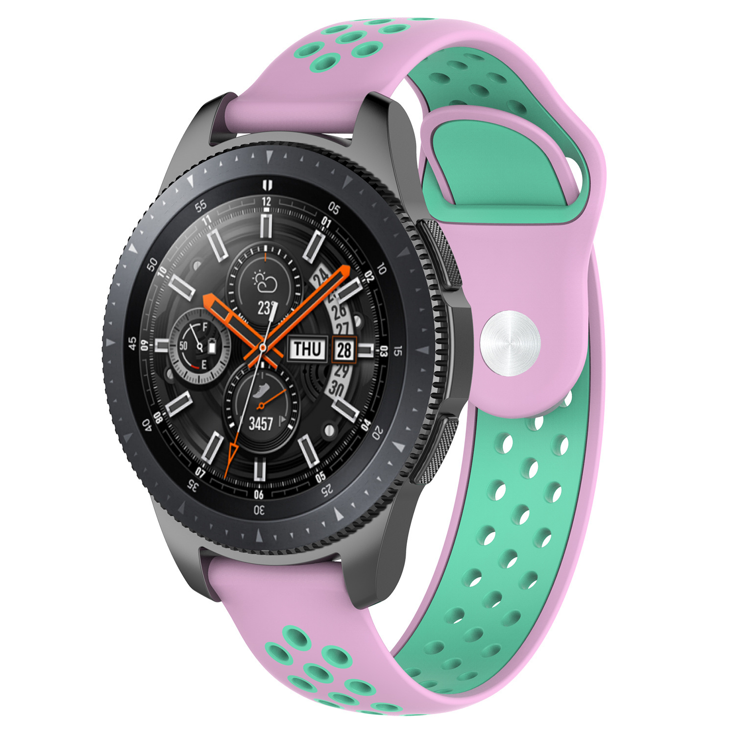 Huawei Watch GT dubbel sport band - roze groenblauw