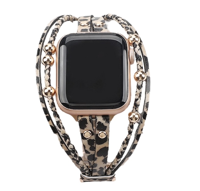 Apple Watch leren sieraden band - luipaard