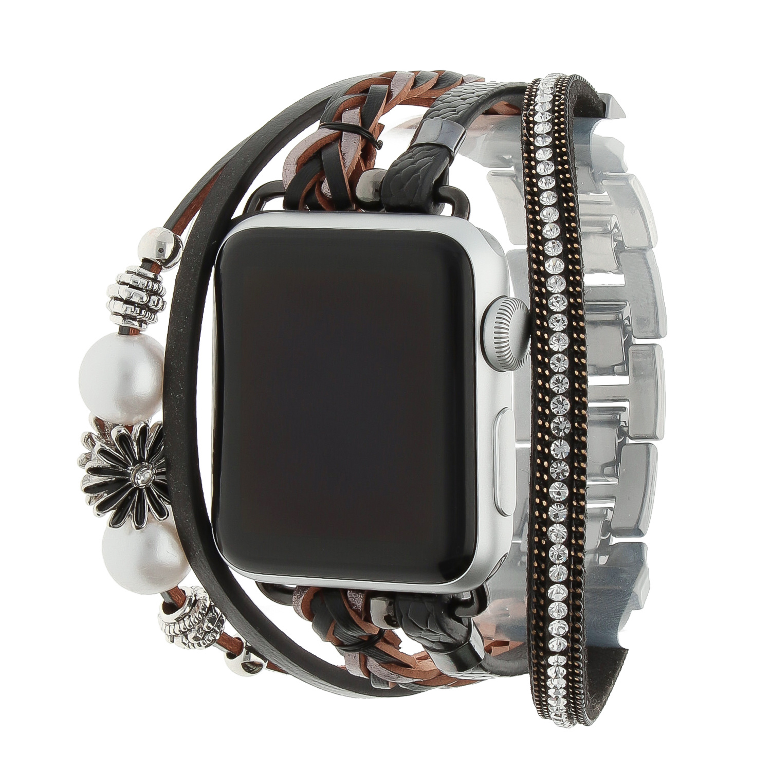 Apple Watch sieraden band - Liz zwart