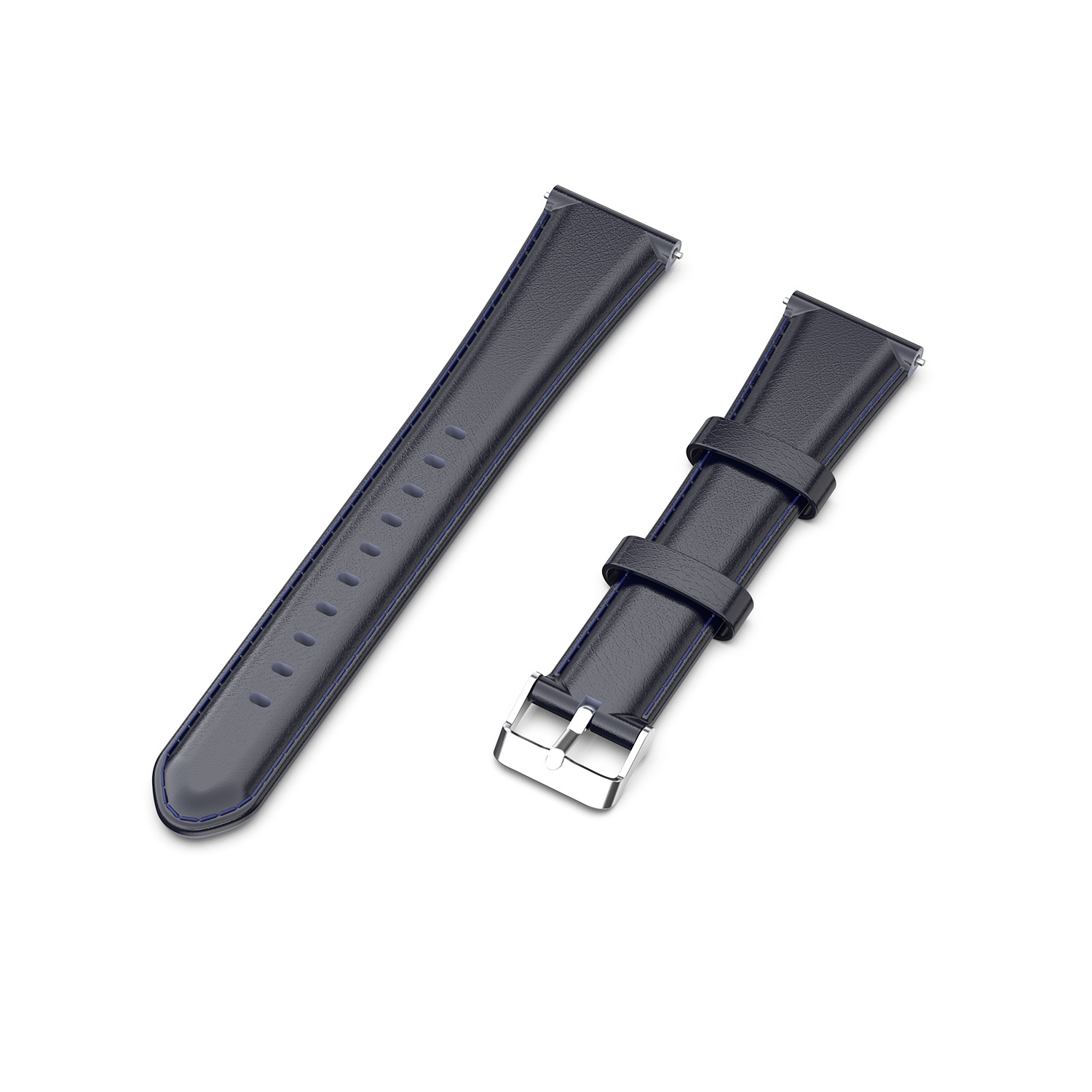 Garmin Vivoactive / Vivomove leren band - donkerblauw