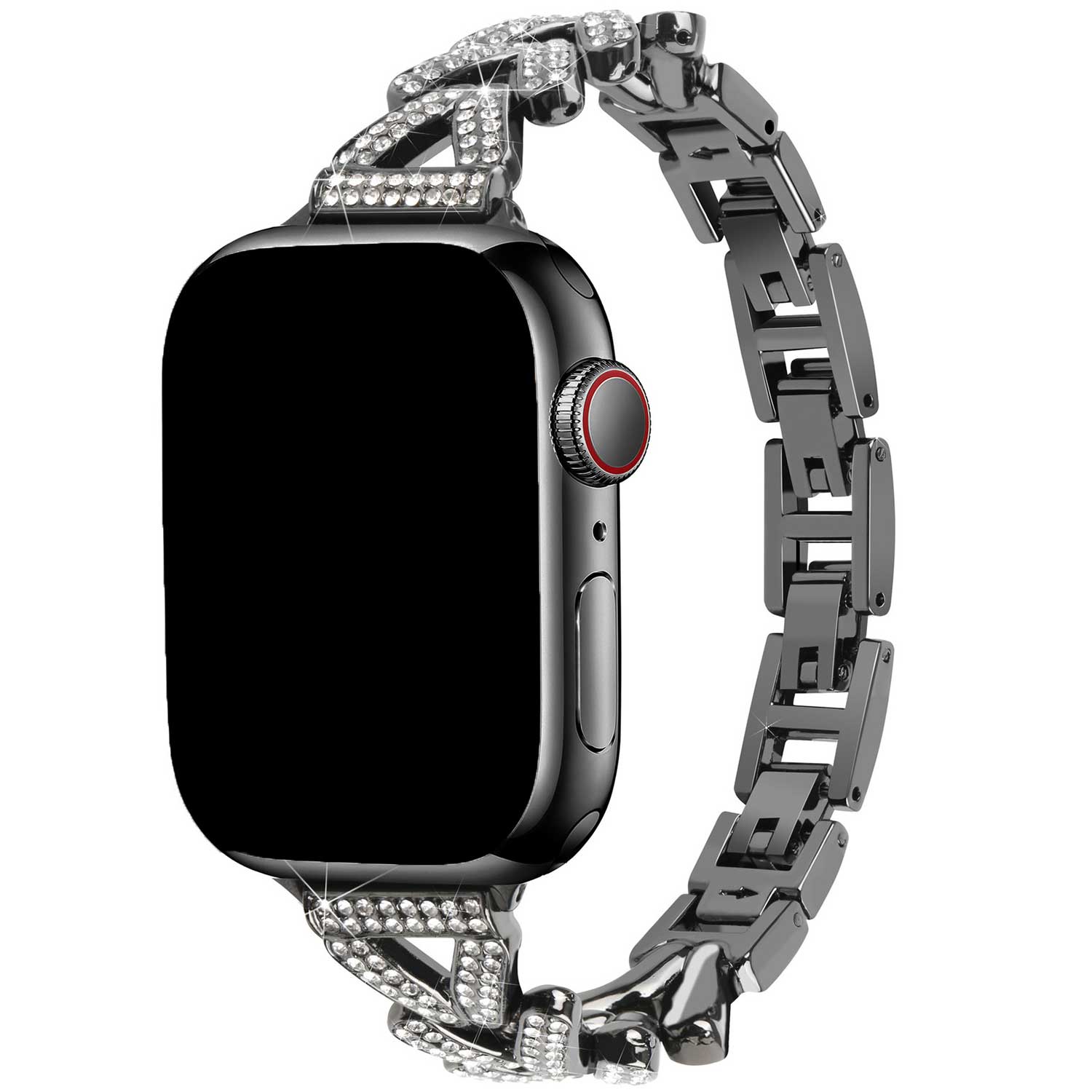 Apple-Watch-hart-stalen-schakel-band-Faye-zwart-7440850187156-123watches-hoofdfoto