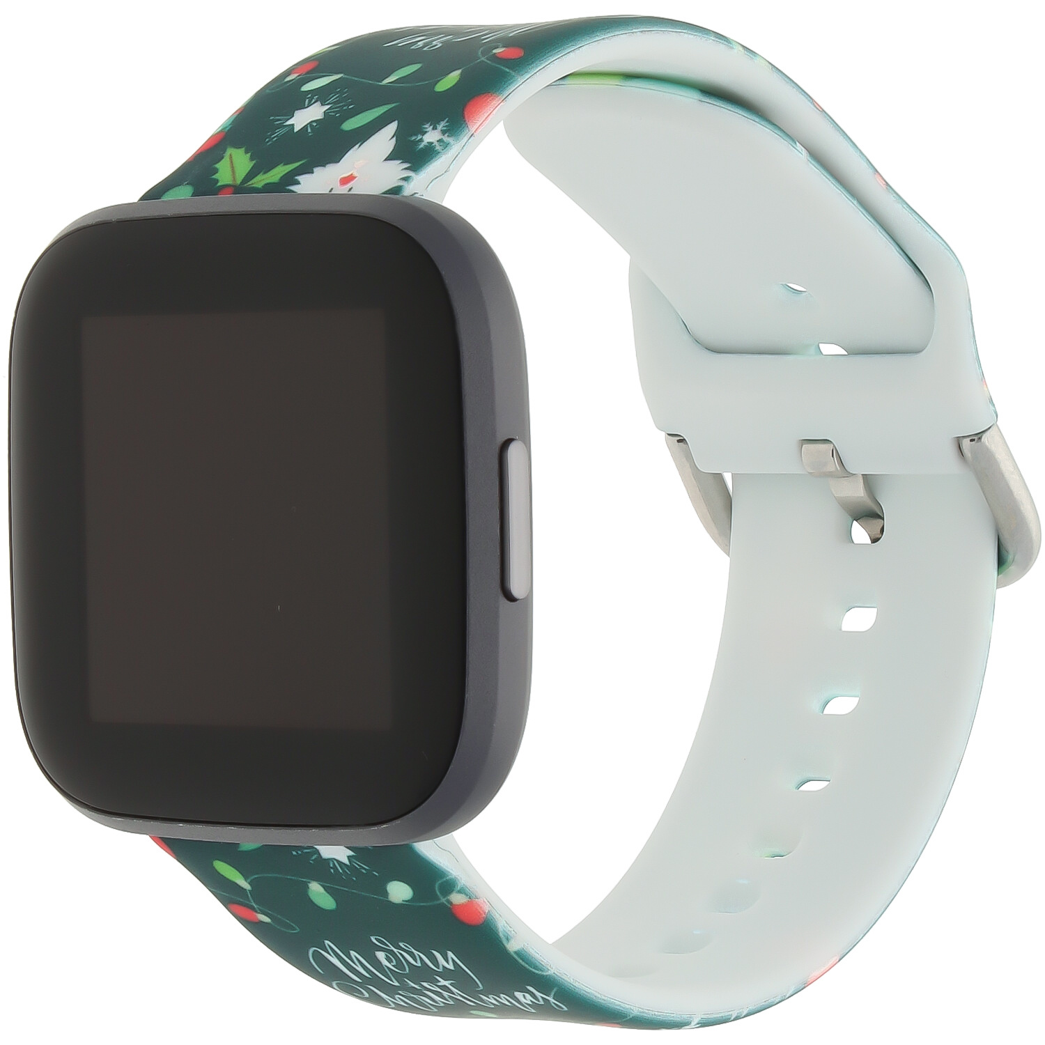 Fitbit Versa print sport band - kerst donkergroen