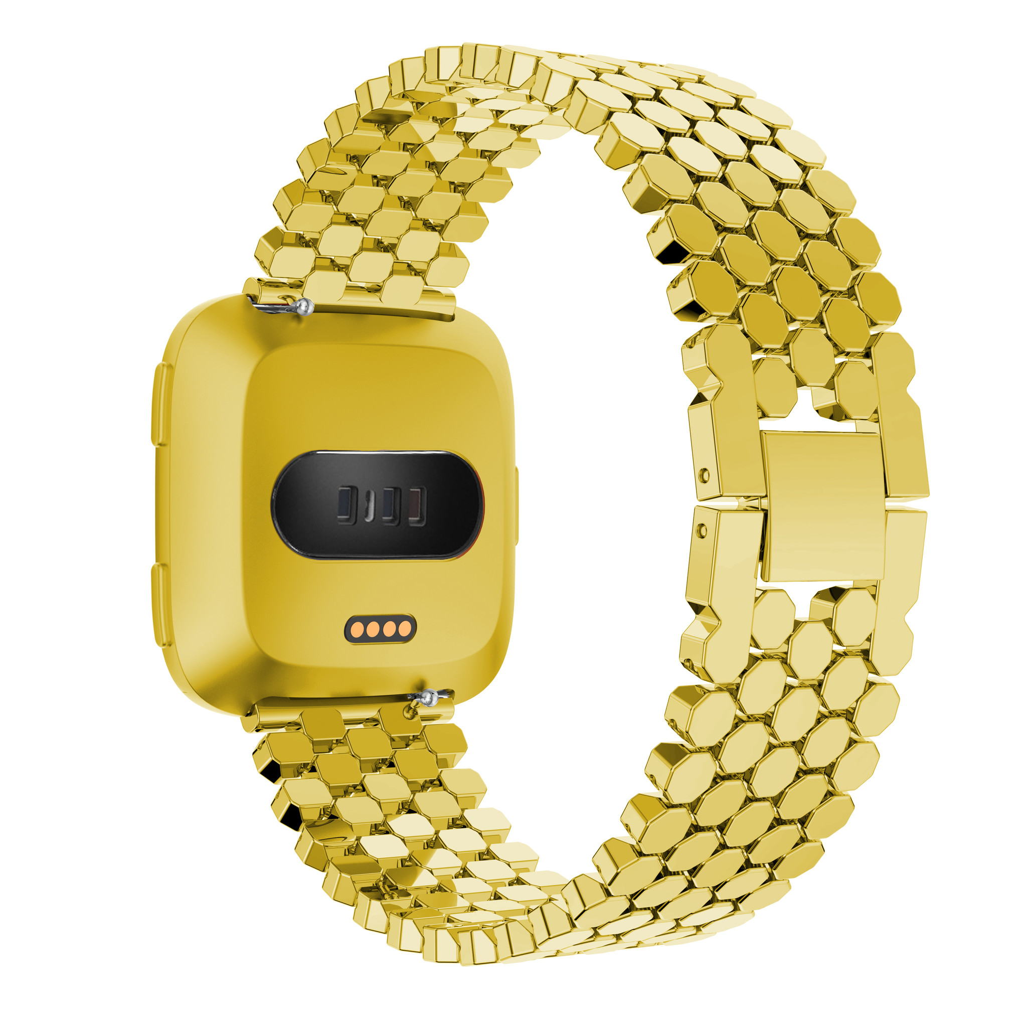 Fitbit Versa vis stalen schakel band - goud