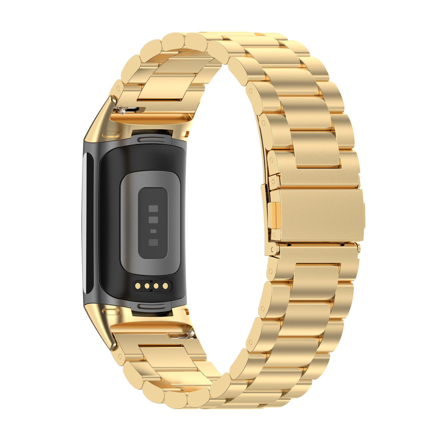 Fitbit Charge 5 kralen stalen schakel band - goud