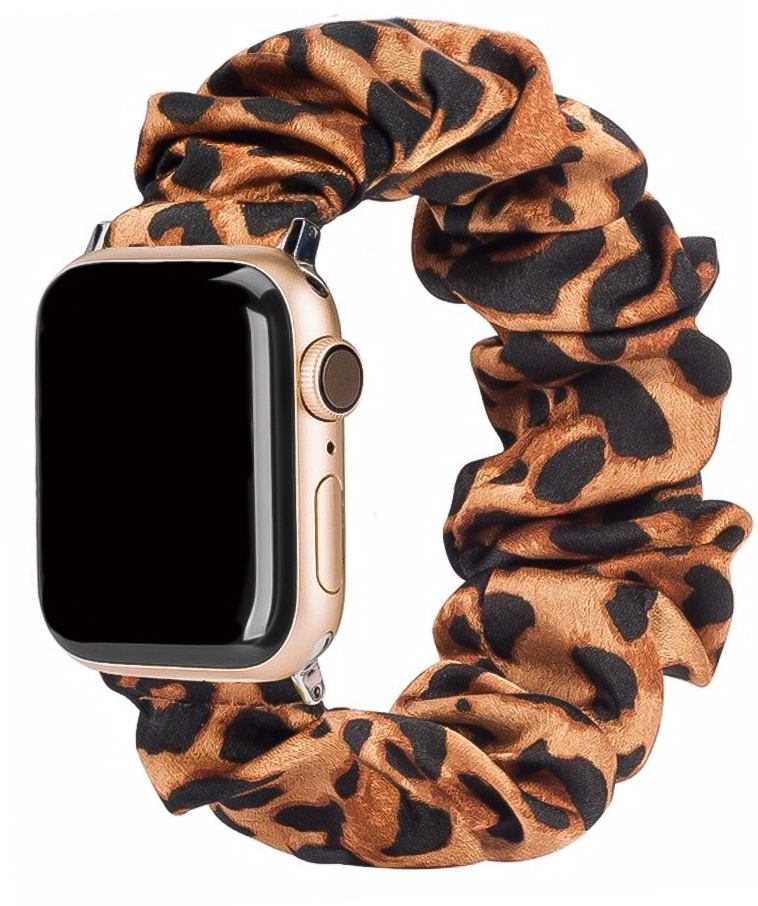 Leopard scrunchie apple watch band deals