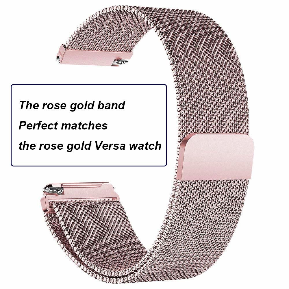 Fitbit Versa milanese band - rose rood