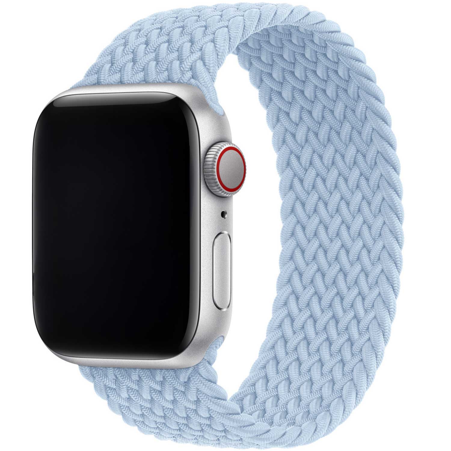 Apple Watch nylon gevlochten solo band - lichtblauw