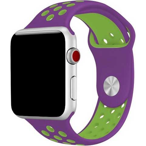 Apple-Watch-dubbel-sport-band-paars-groen-7434008437415-123watches-hoofdfoto