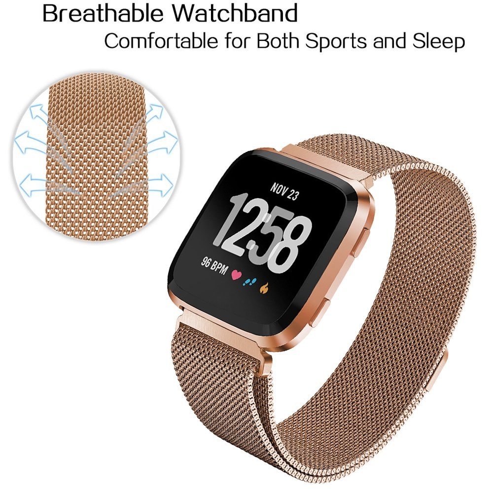 Fitbit Versa milanese band - rose goud