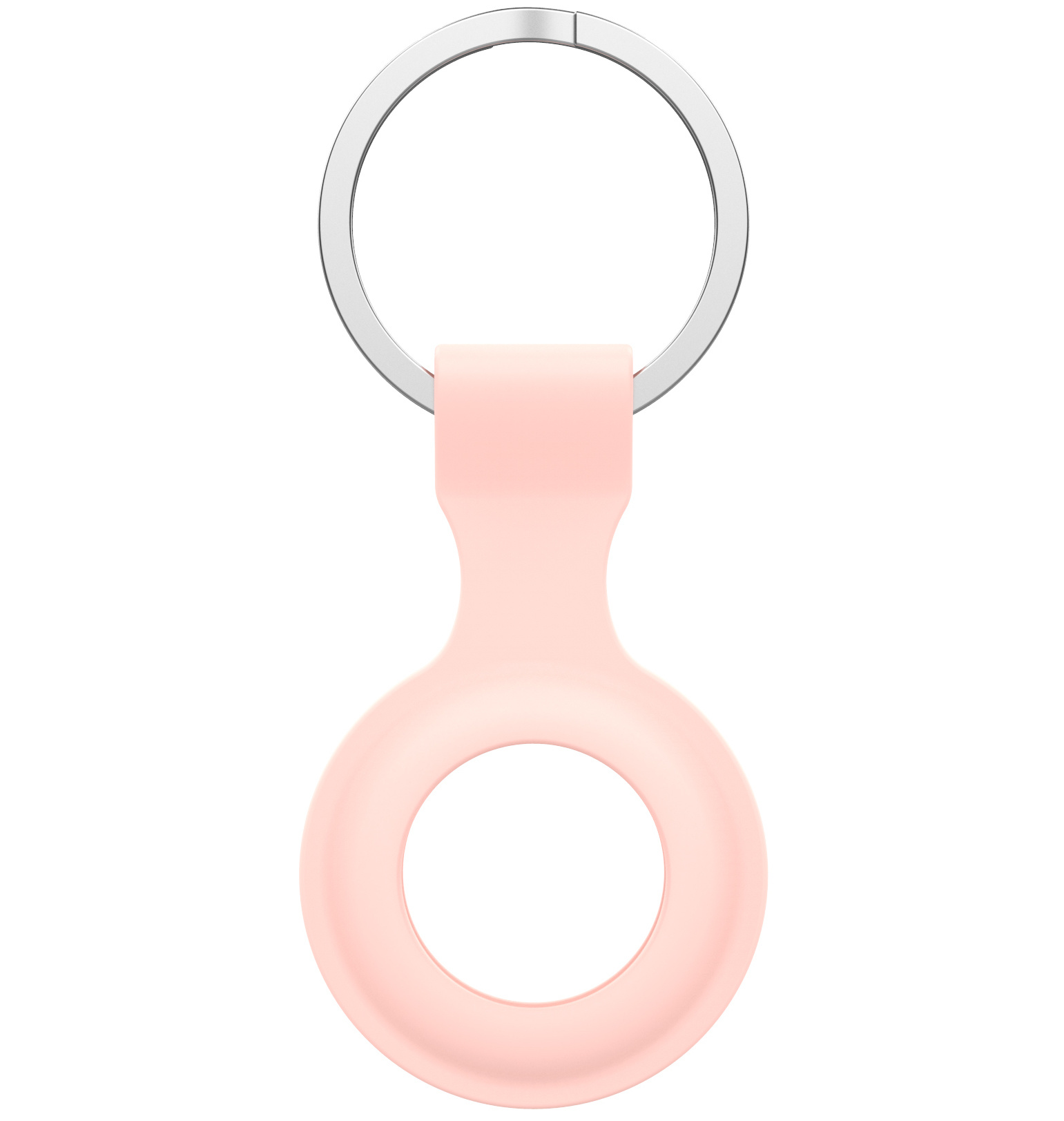 AirTag siliconen ring sleutelhanger - roze
