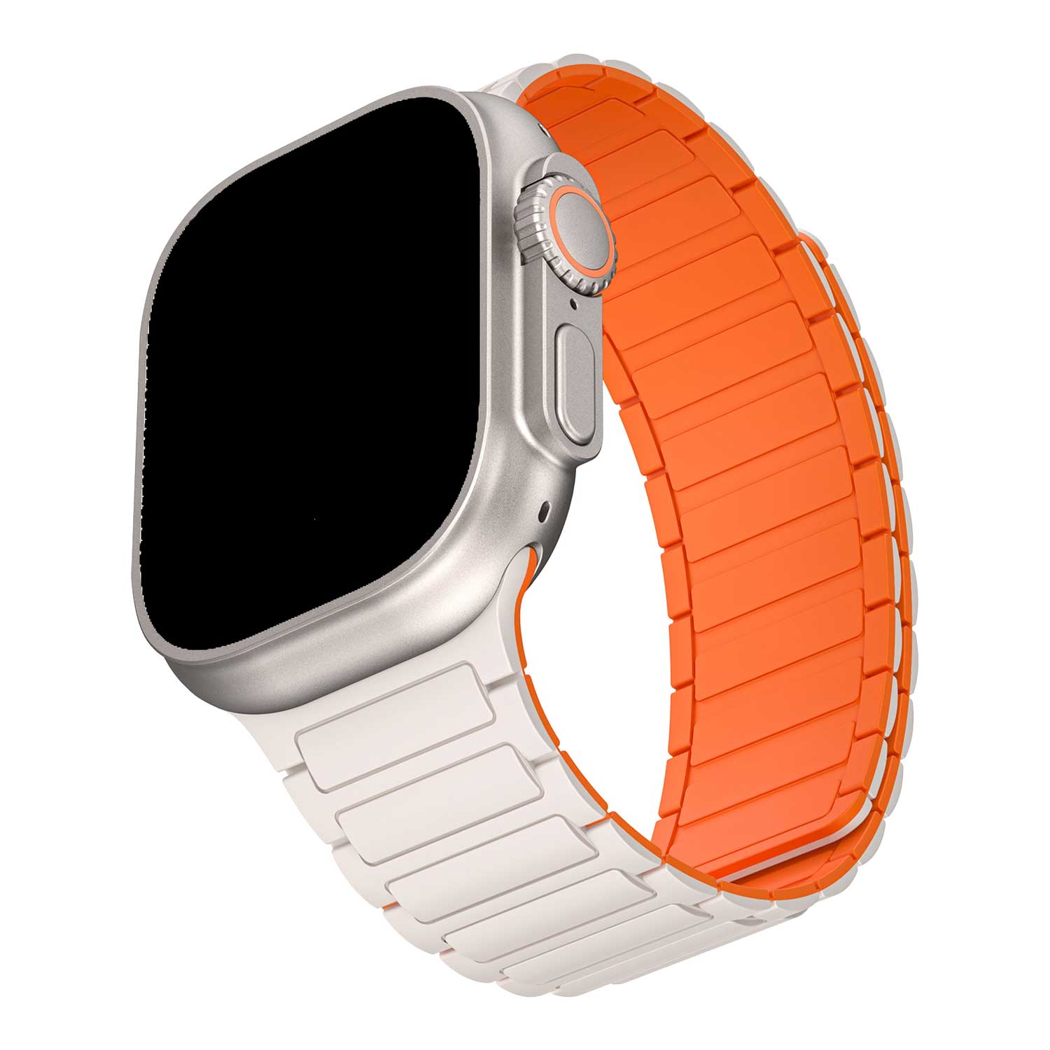 Apple Watch band Zyro – siliconen – sterrenlicht oranje