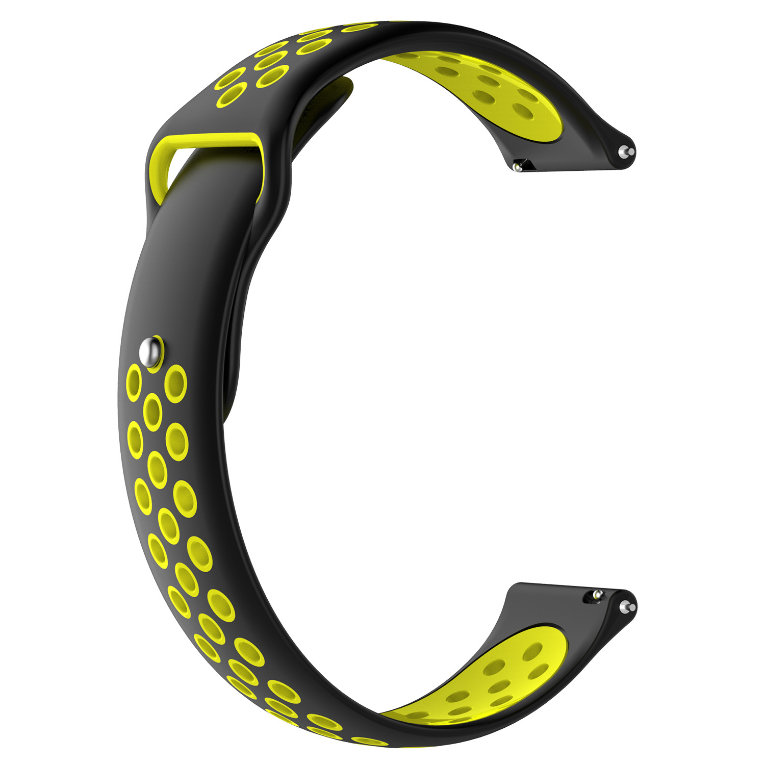 Samsung Galaxy Watch dubbel sport band - zwart geel