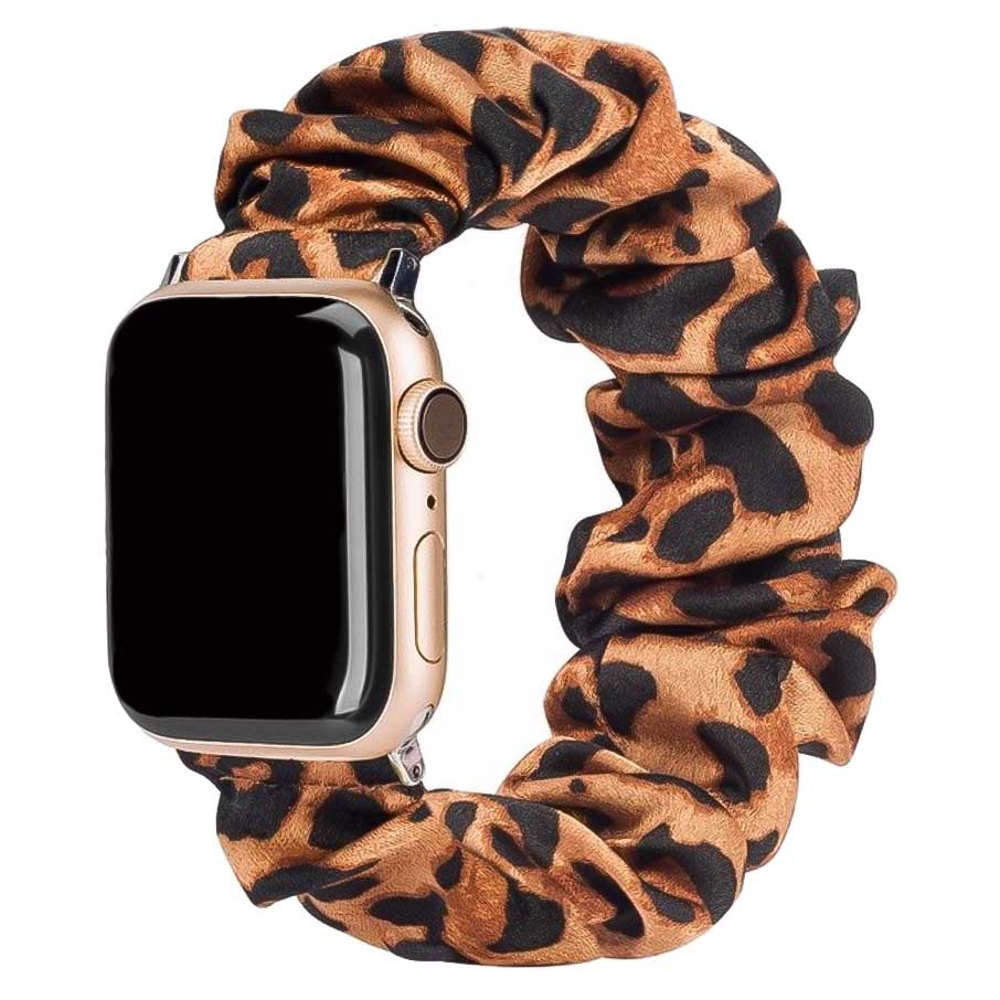 Apple-Watch-nylon-Scrunchie-band-panter-bruin-7440849352374-123watches-hoofdfoto