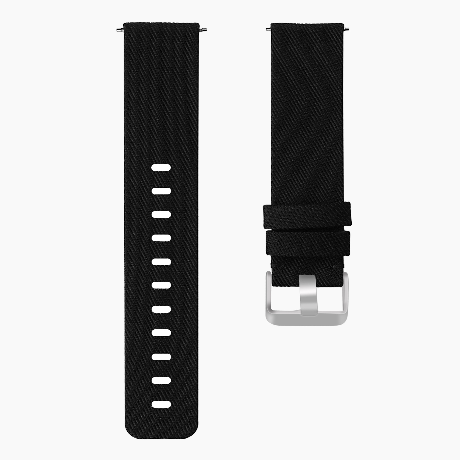 Fitbit Versa nylon gesp band - zwart