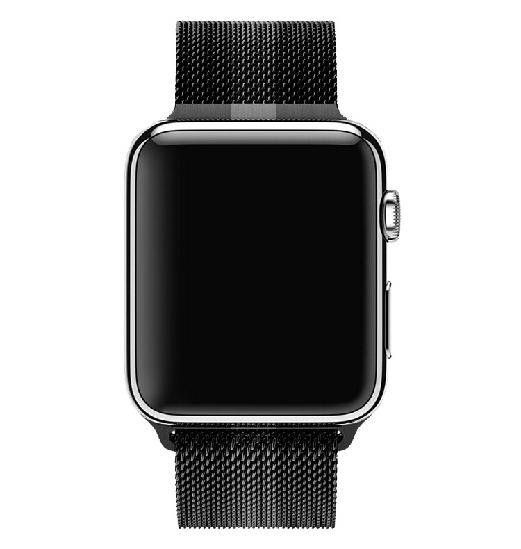 Apple Watch milanese band - zwart grijs gestreept