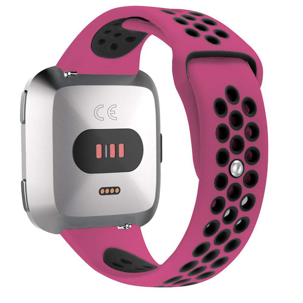Fitbit Versa dubbel sport band - paars zwart