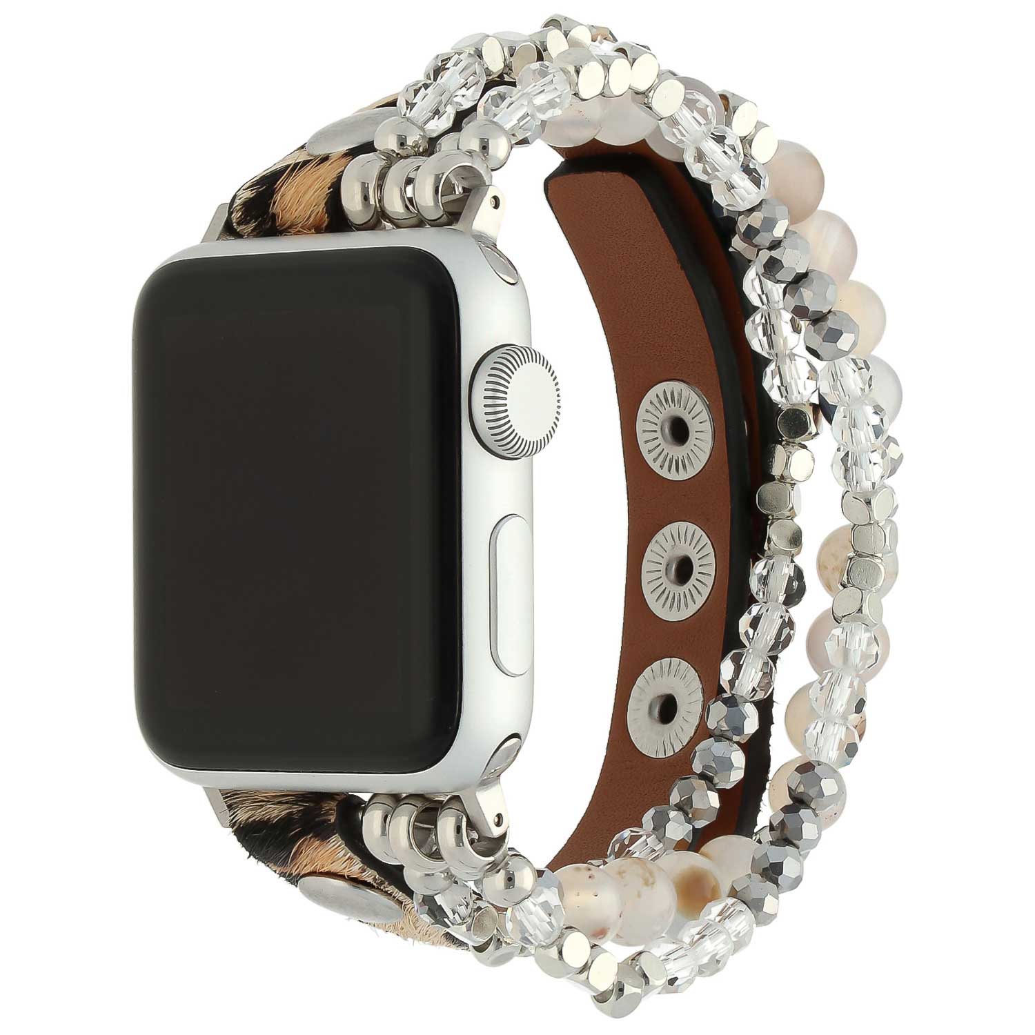 Apple-Watch-leren-sieraden-band-luipaard-rose-zilver-7440850152185-123watches-hoofdfoto