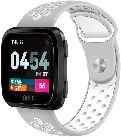 Fitbit Versa dubbel sport band - grijs wit