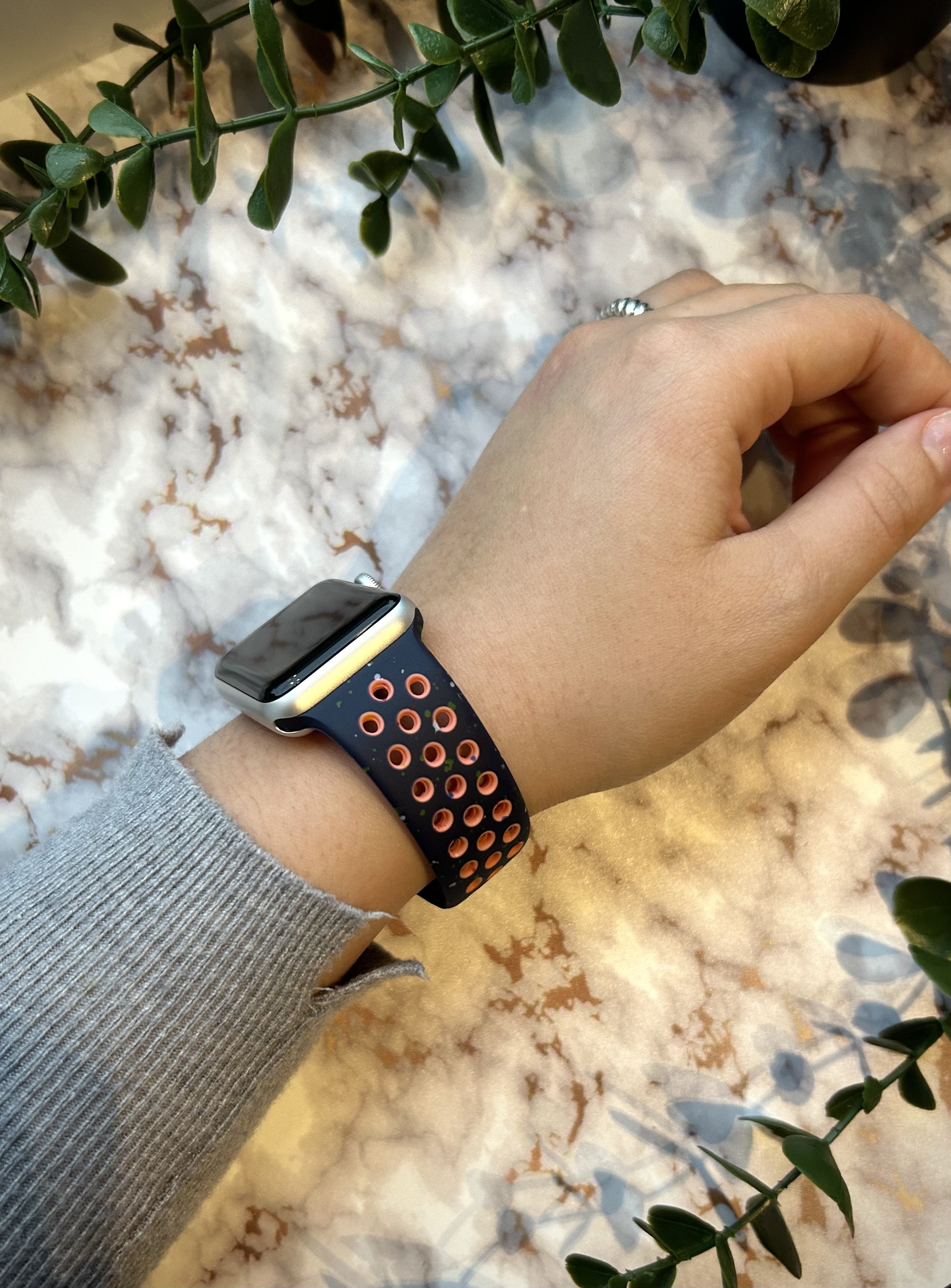 Apple Watch dubbel sport band - blue flame