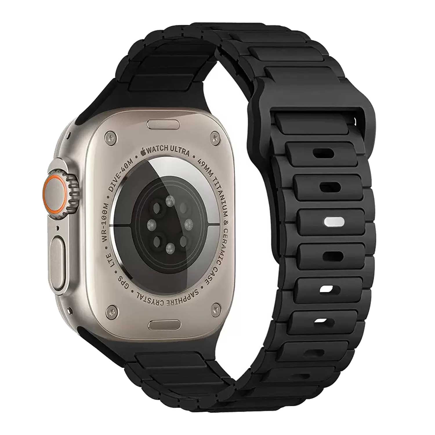 Apple Watch band Raveo – siliconen – zwart