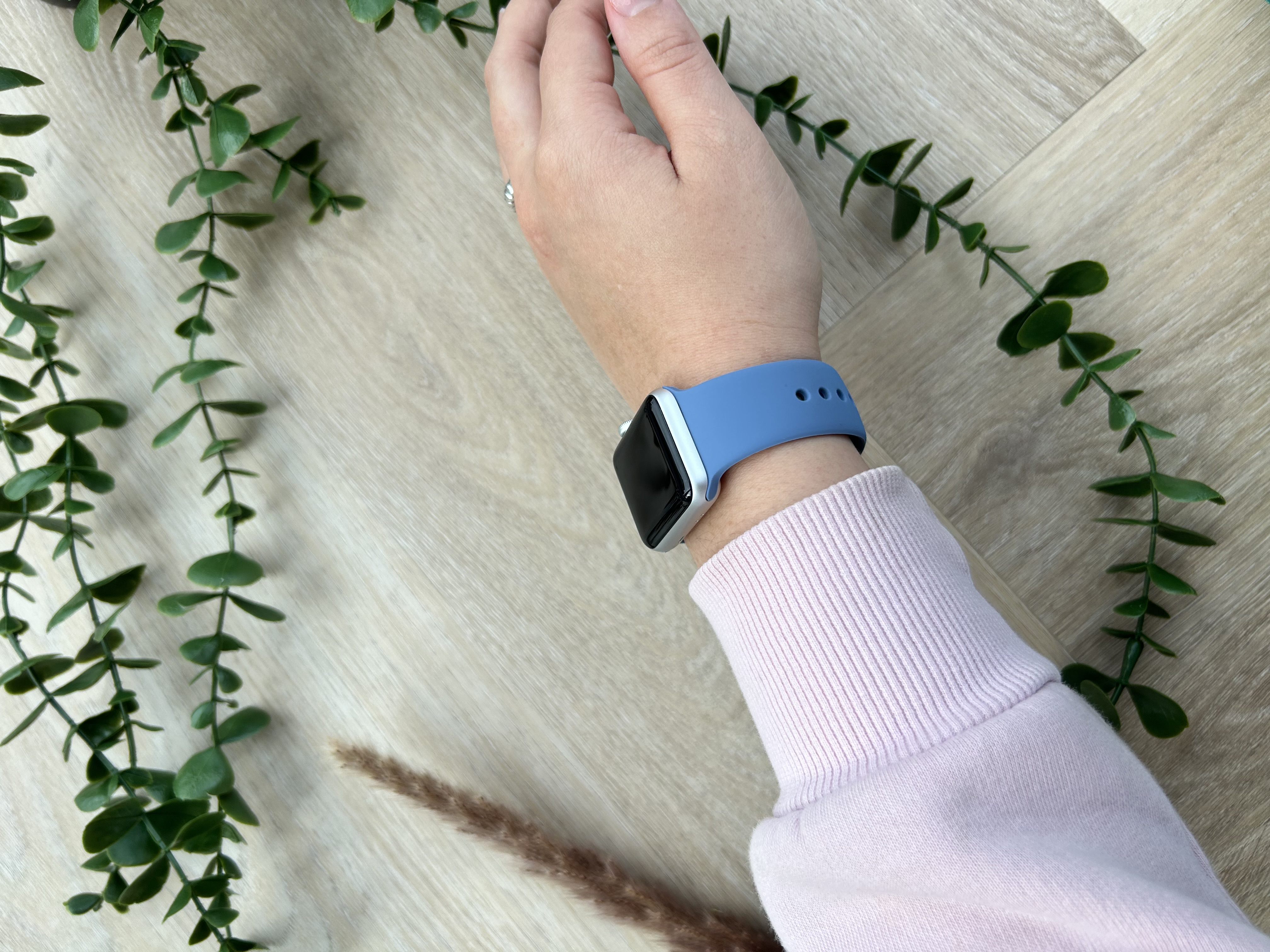 Apple Watch sport band - winterblauw