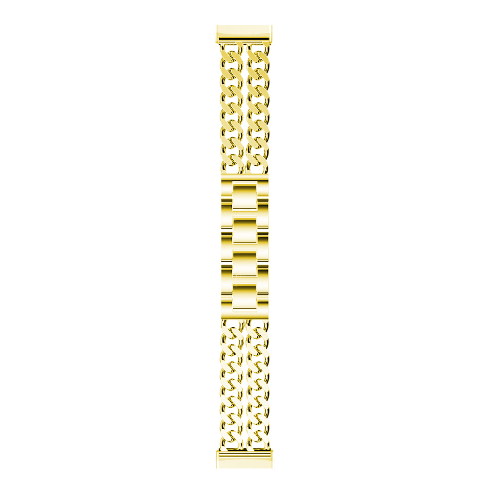 Fitbit Versa 3 / Sense cowboy stalen schakel band - goud