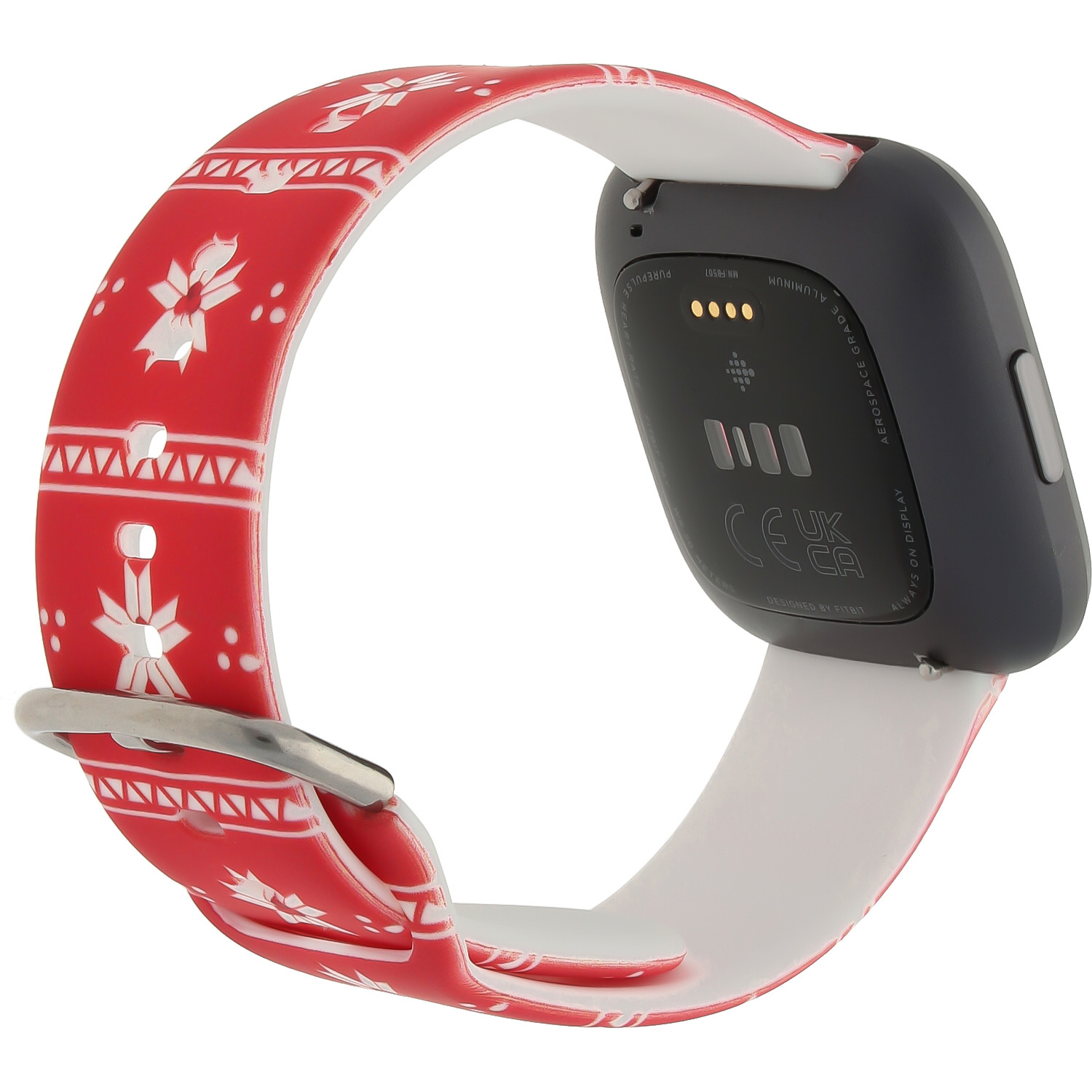 Fitbit Versa print sport band - kerst kerstster rood
