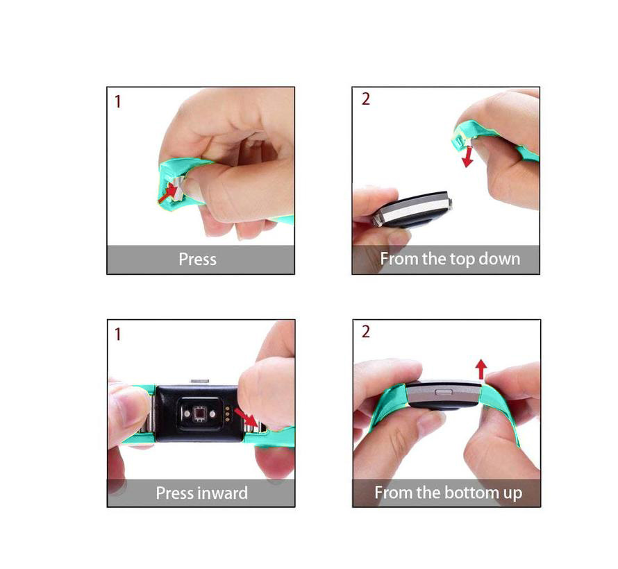 Fitbit Charge 2 sport band - groenblauw