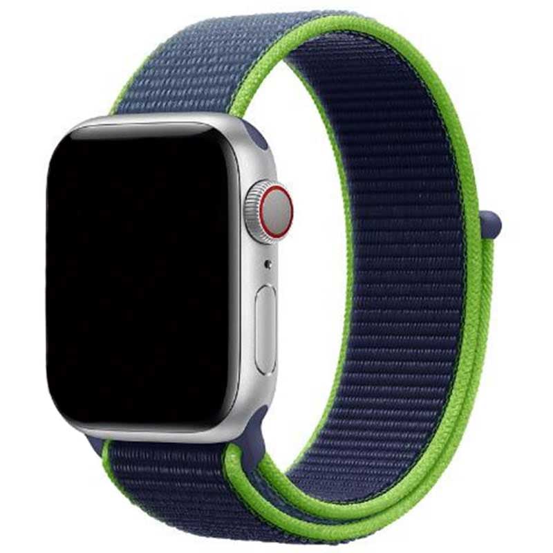 Apple-Watch-nylon-geweven-sport-band-neon-limoen-7440849375328-123watches-hoofdfoto