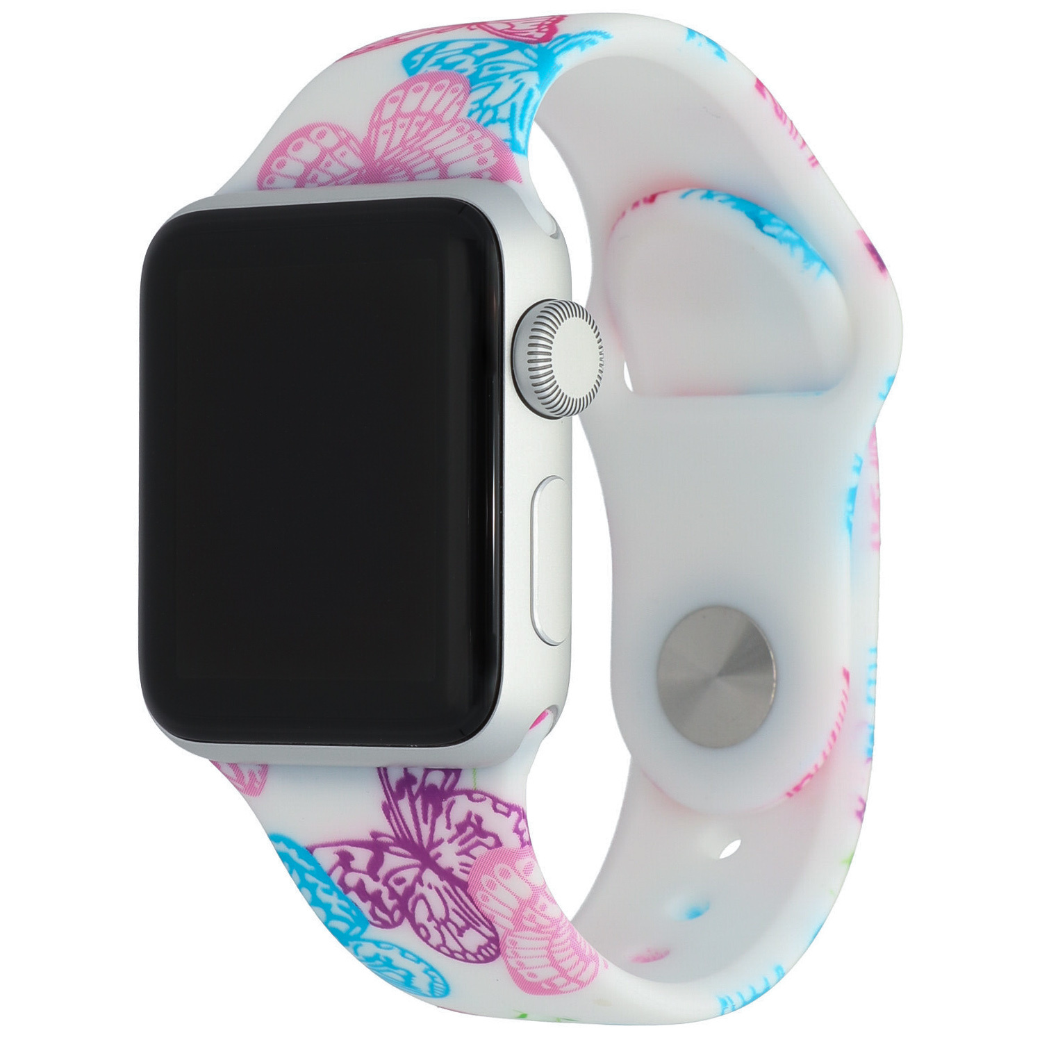 Apple Watch print sport band - vlinder roze
