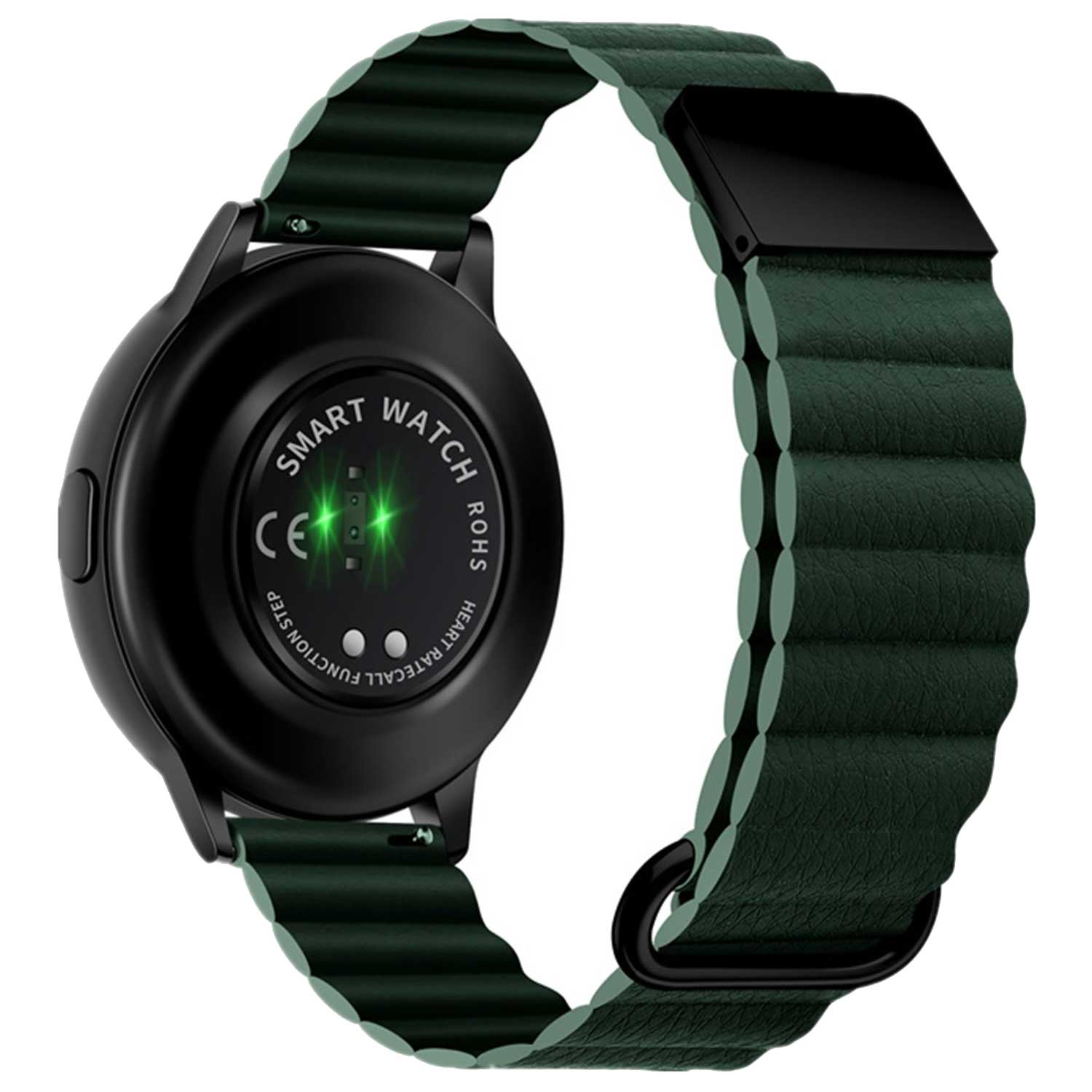 Samsung Galaxy Watch 7 magnetische leren band - groen