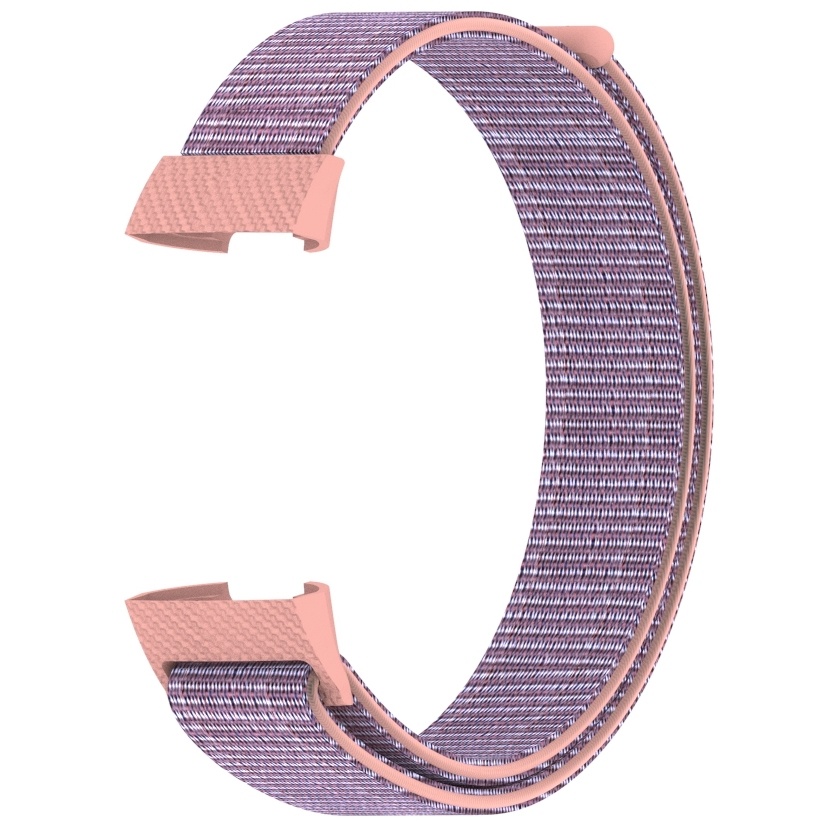 Fitbit Charge 3 & 4 nylon band - roze zand