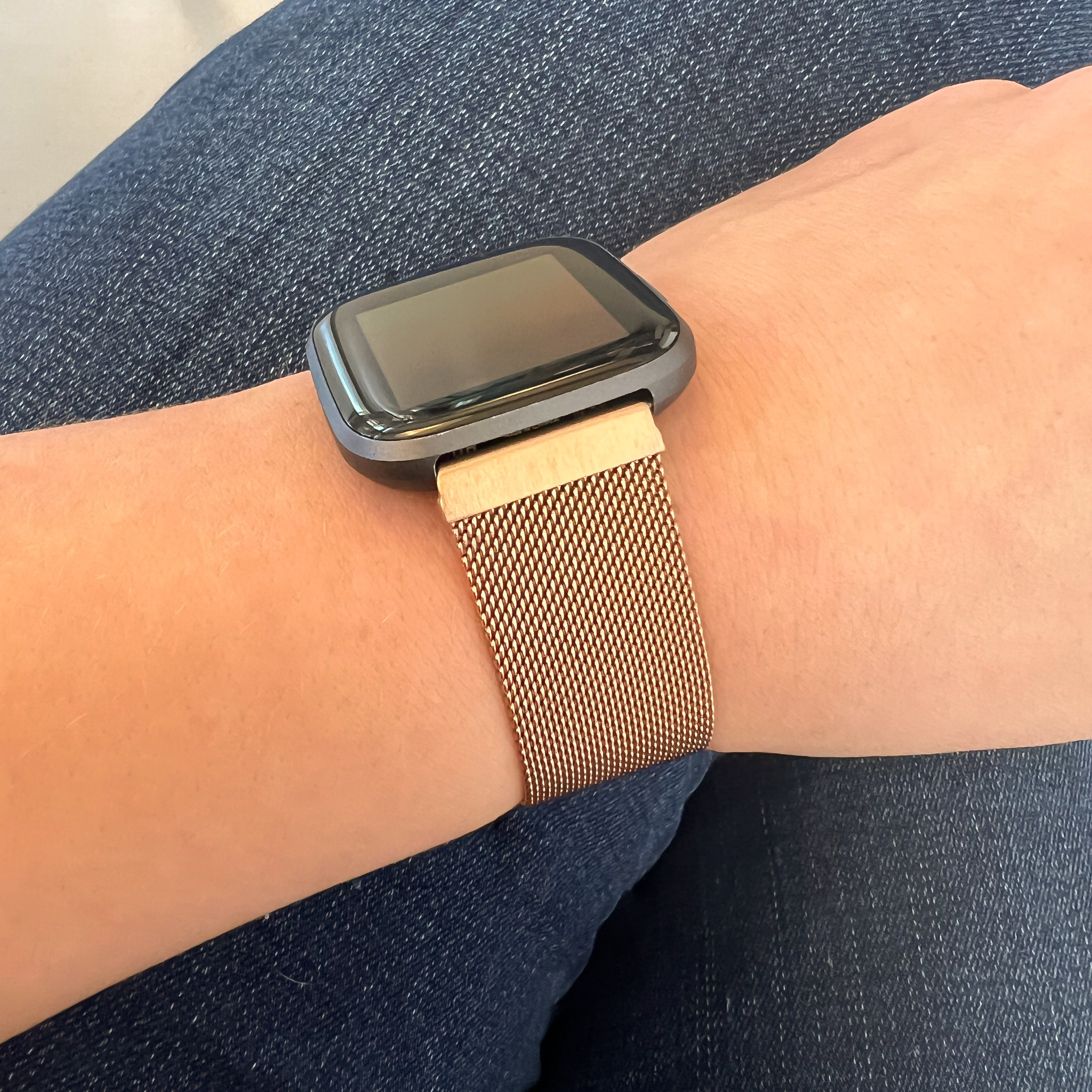 Fitbit Versa milanese band - rose goud