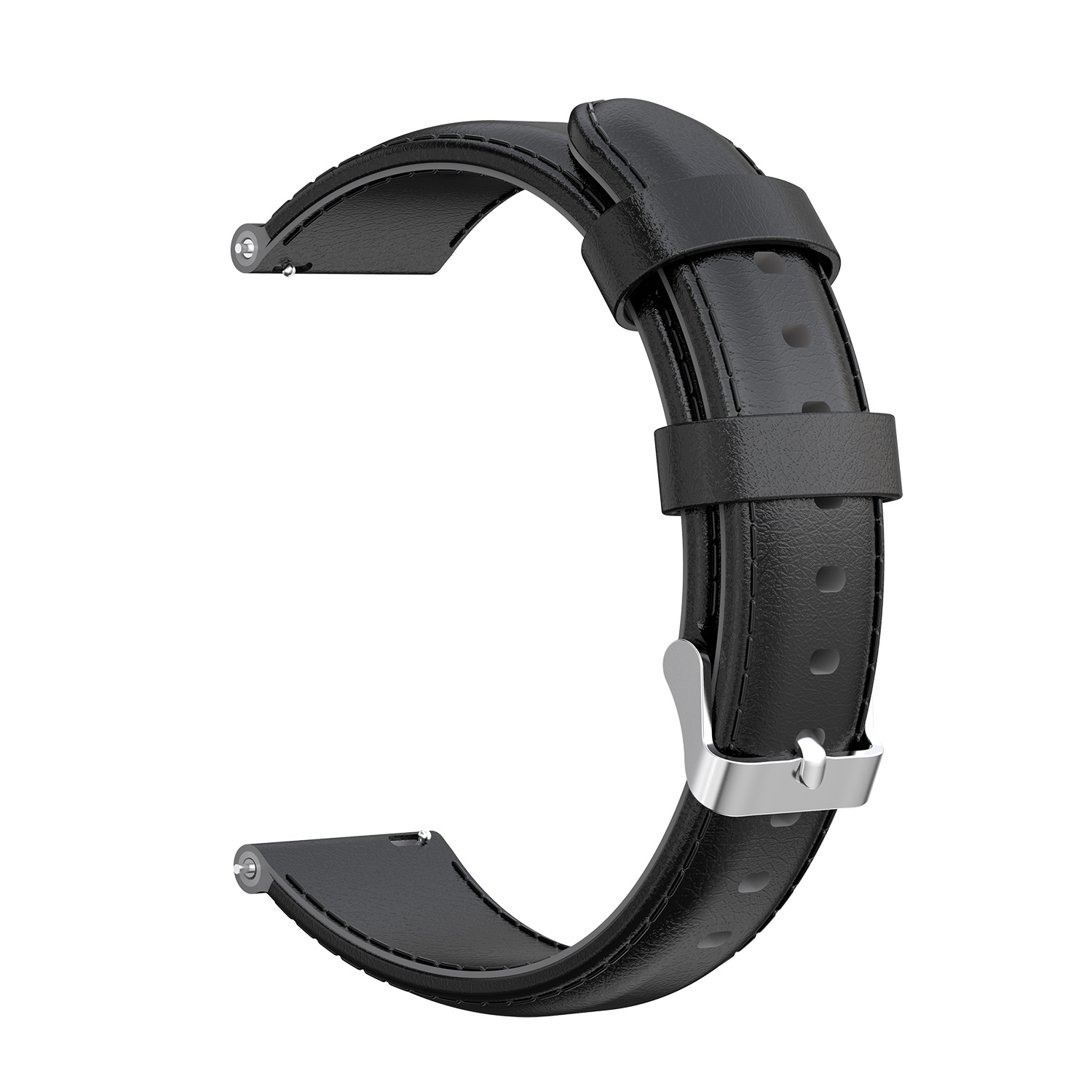 Garmin Vivoactive / Vivomove leren band - zwart