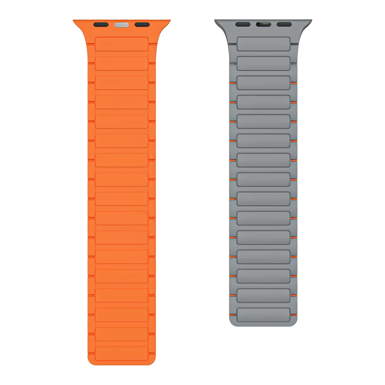 Apple Watch band Zyro – siliconen – grijs oranje