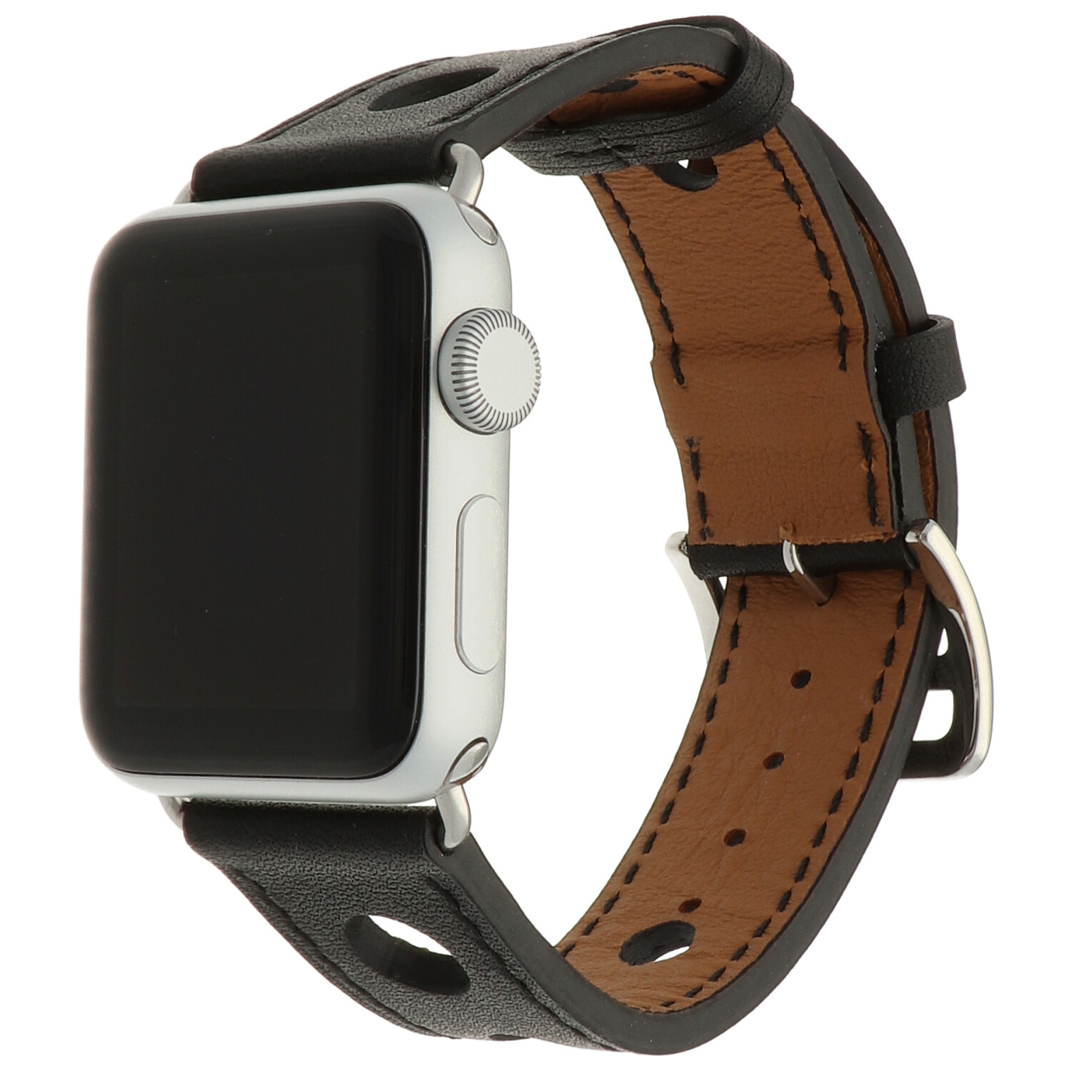 Apple Watch leren hermes band - zwart