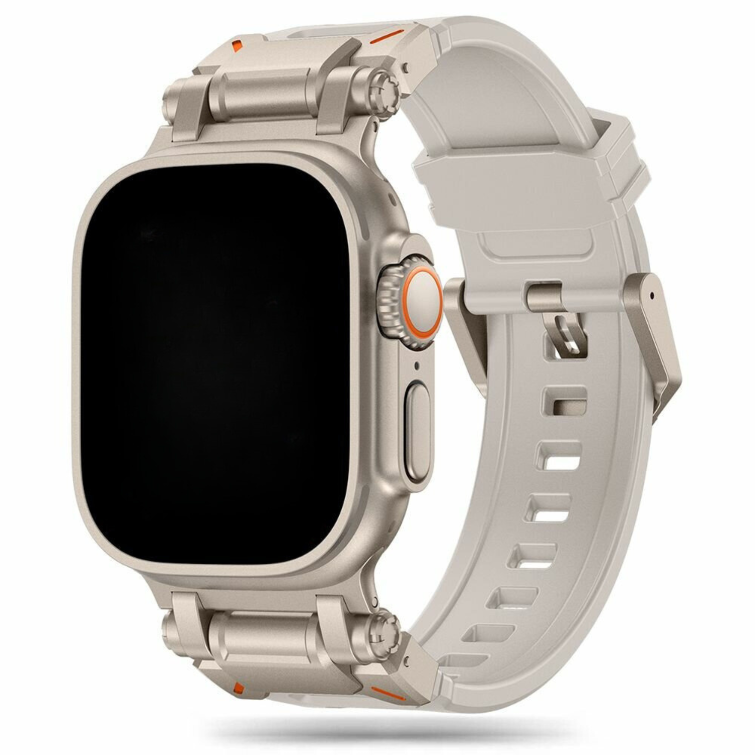 Apple Watch robuuste siliconen Robust band - sterrenlicht - titanium