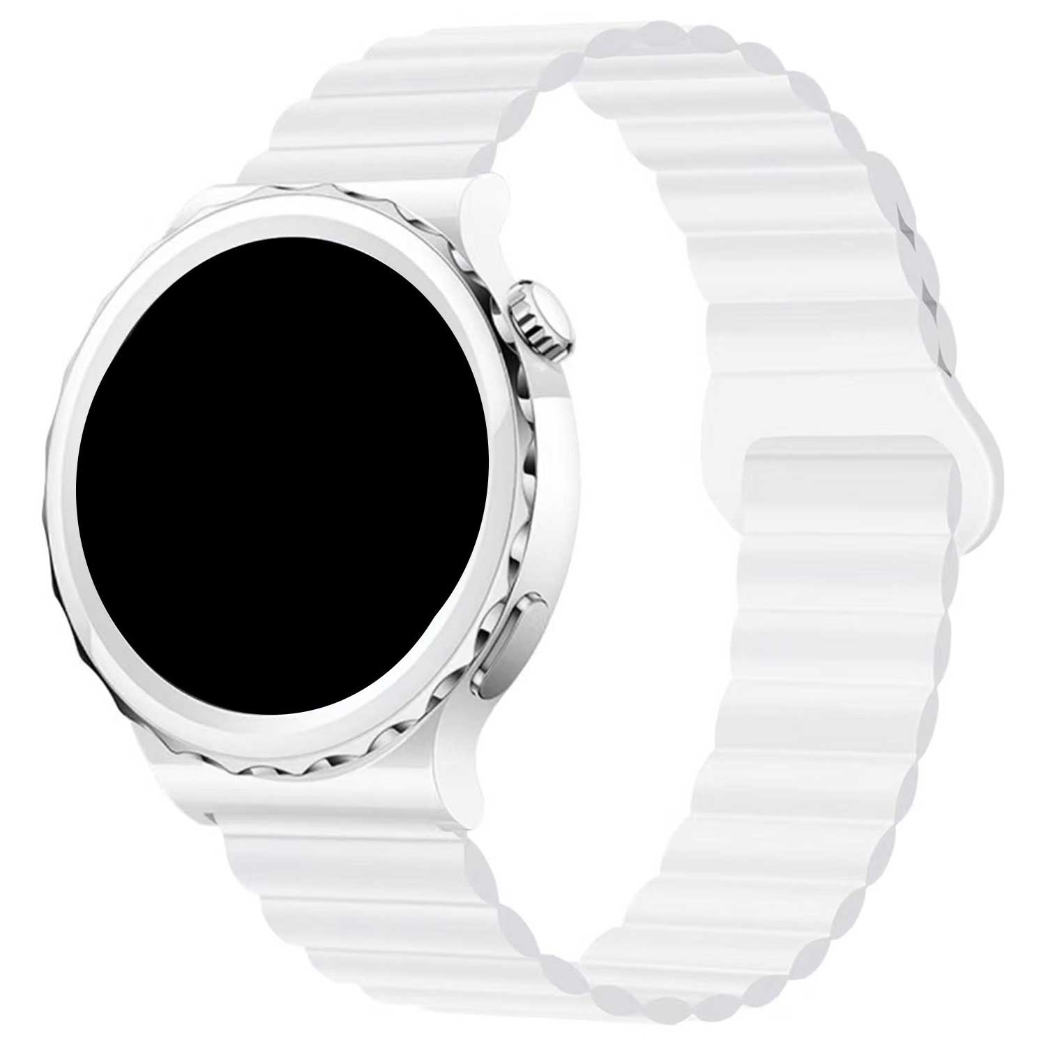 Samsung Galaxy Watch 7 magnetische siliconen band - wit