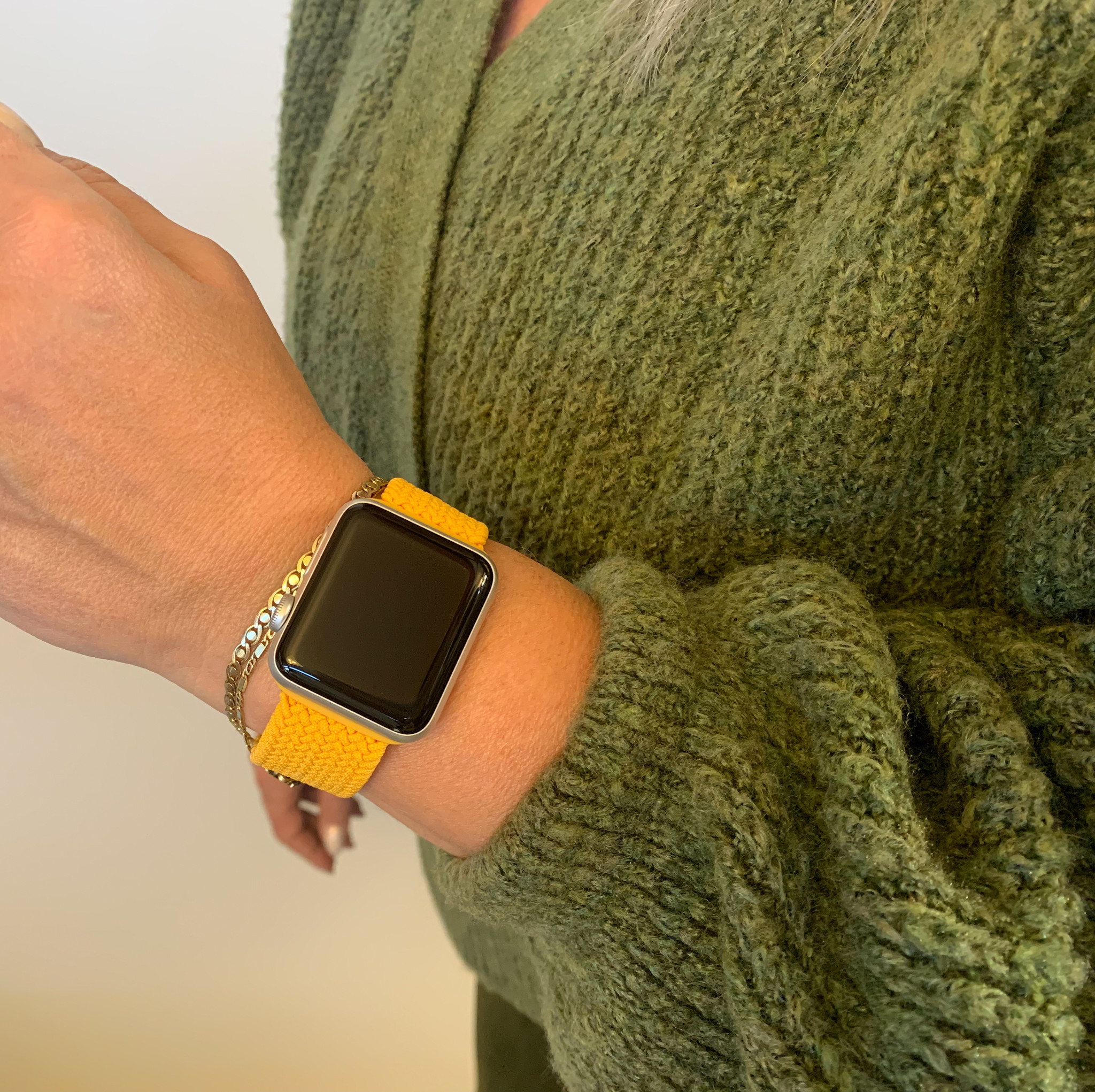 Apple Watch nylon gevlochten solo band - mais