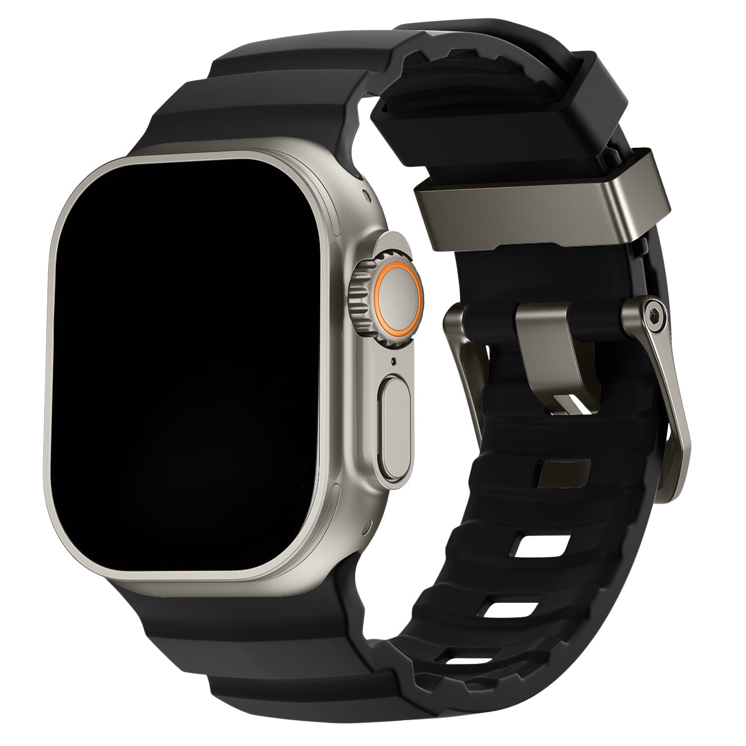 Apple Watch siliconen Ranger band - zwart