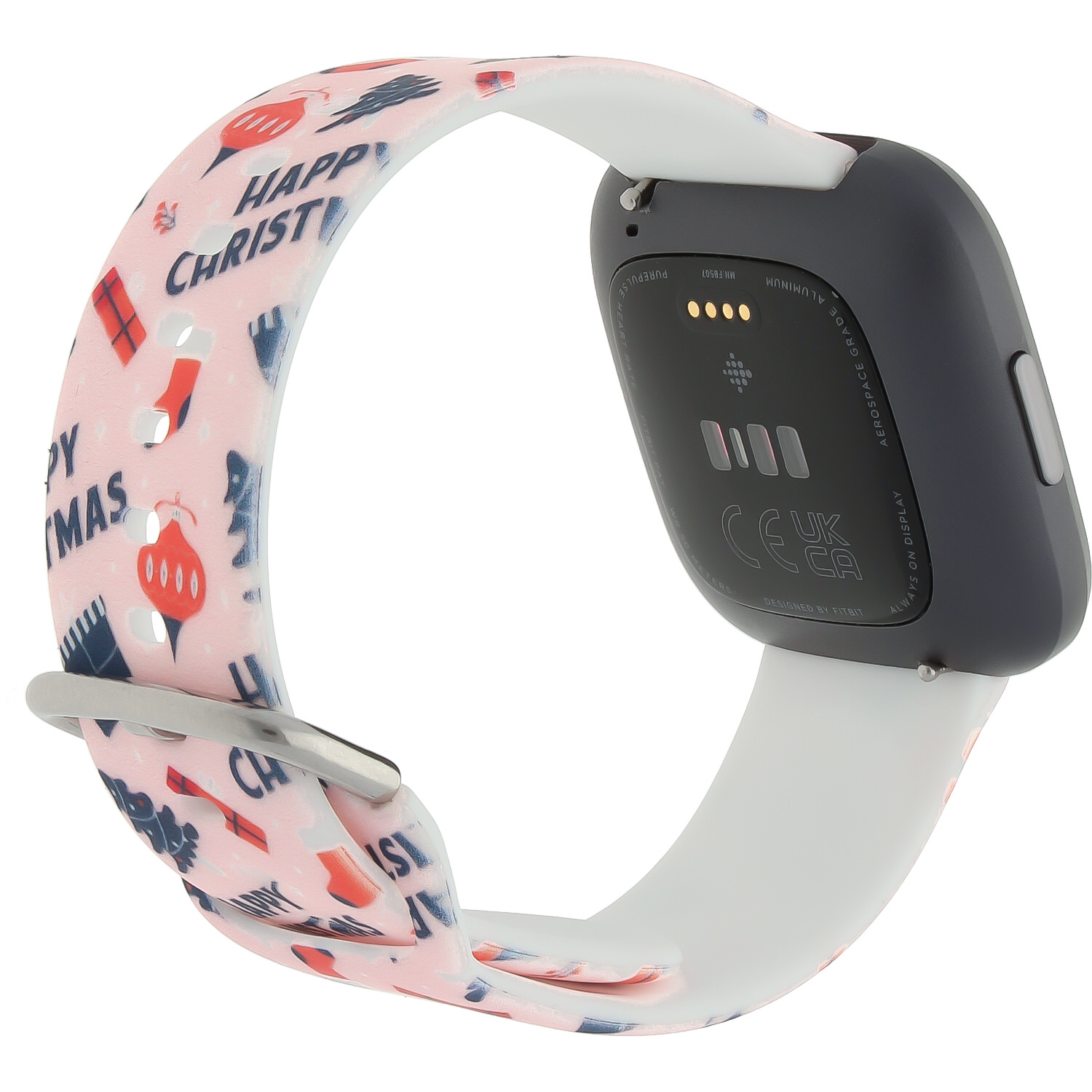 Fitbit Versa print sport band - kerst roze