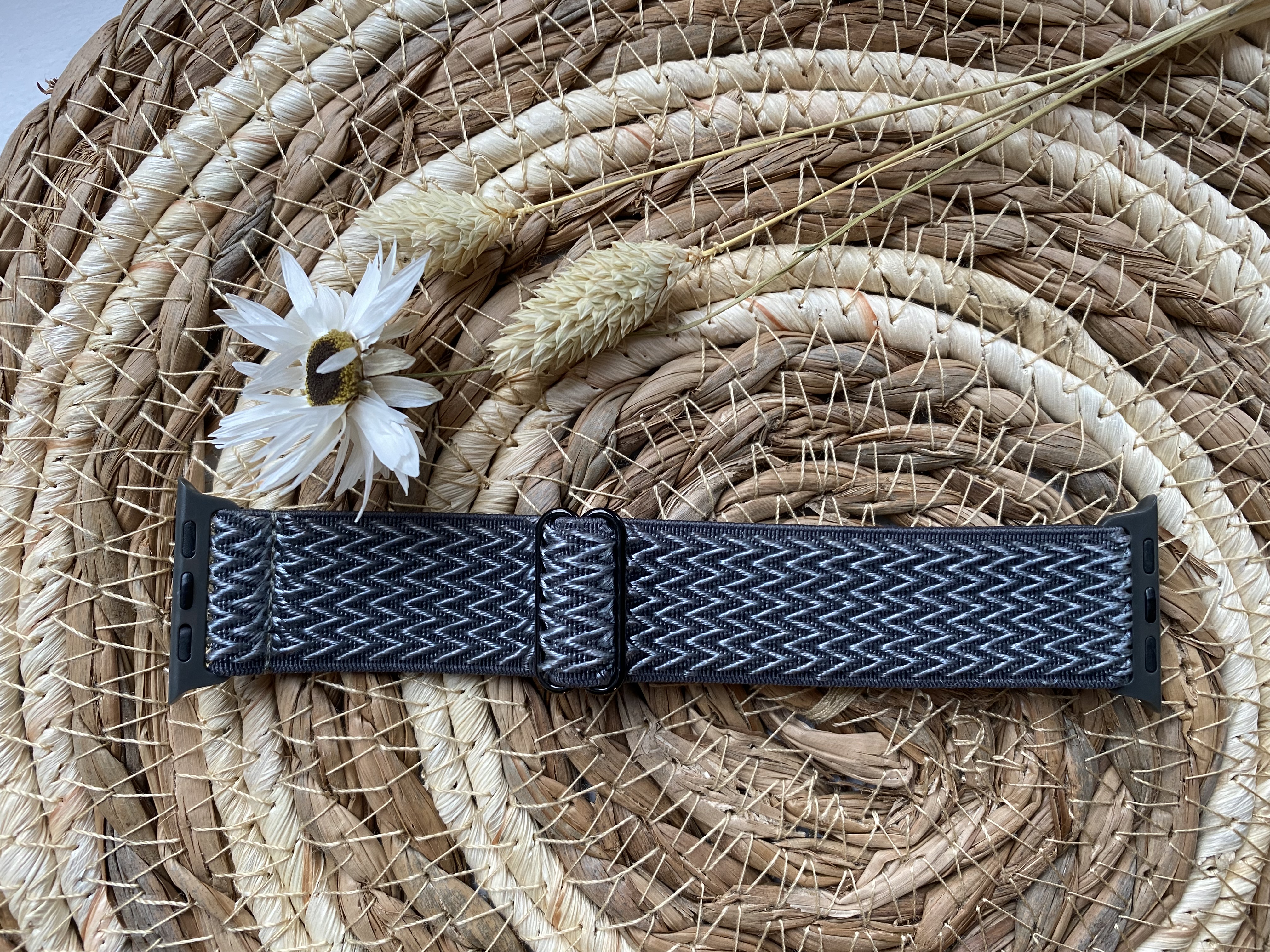 Apple Watch nylon geweven solo band - storm grijs