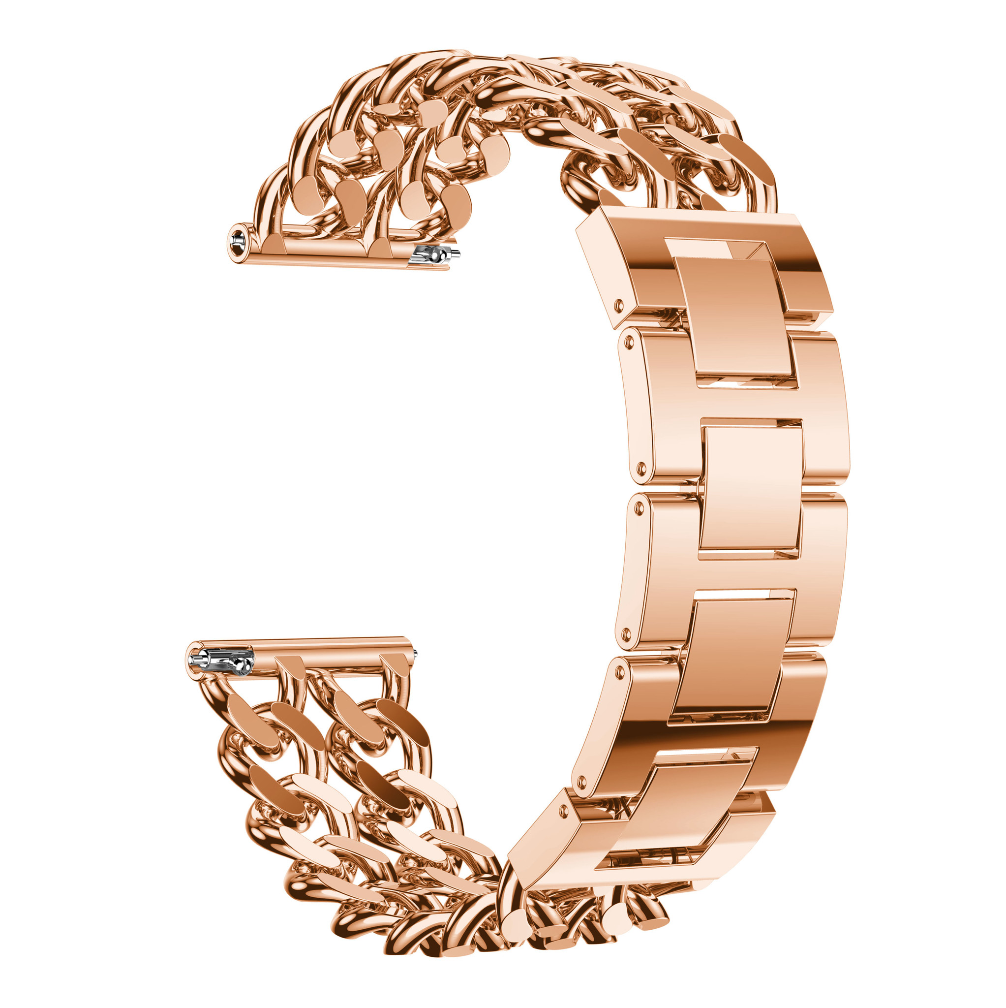 Fitbit Versa cowboy stalen schakel band - rose goud