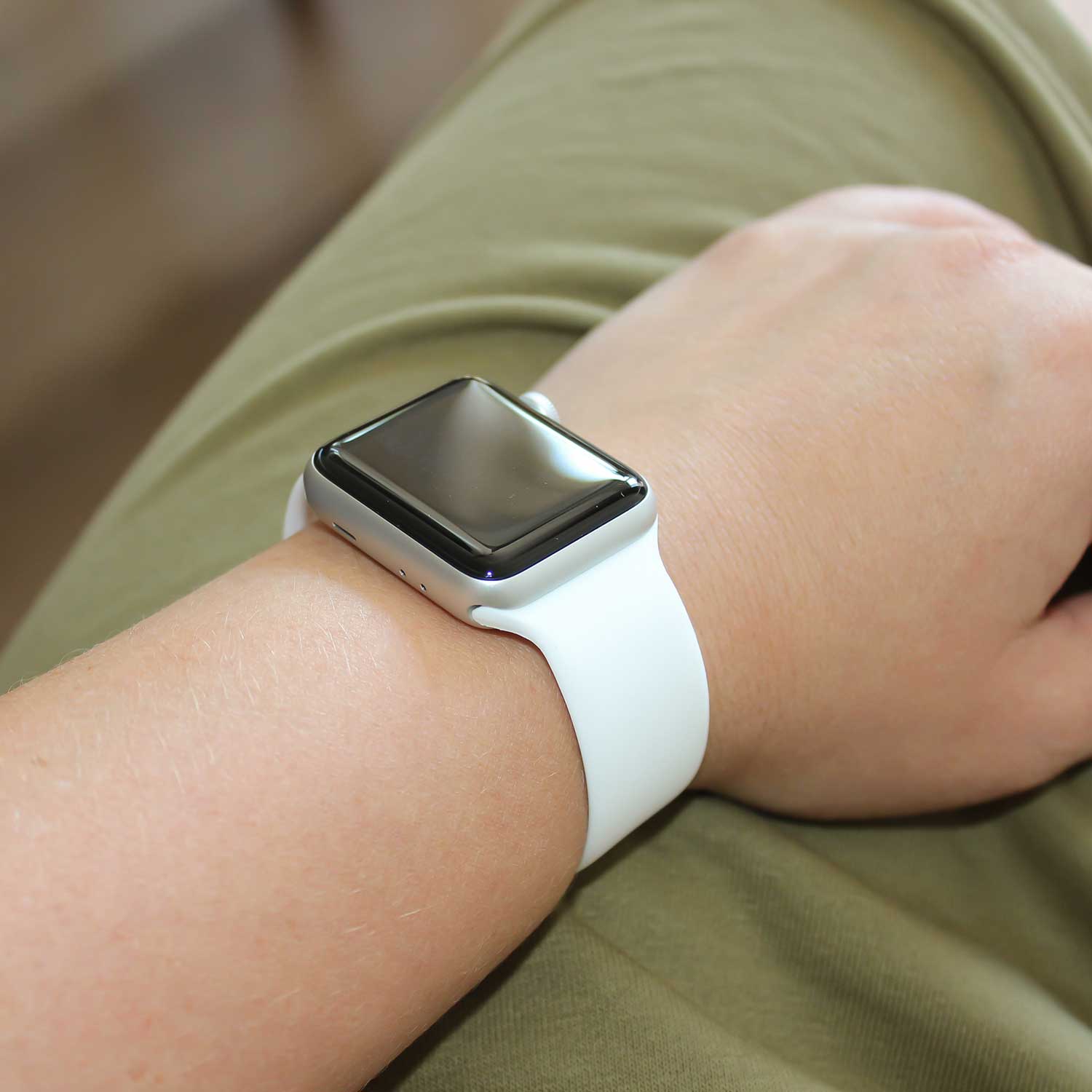 Apple Watch sport solo loop band - wit