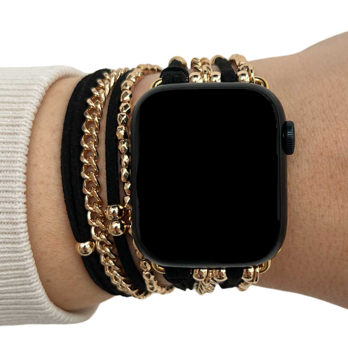 Apple-Watch-sieraden-band-Nancy-zwart-goud-7440850179137-123watches-foto2